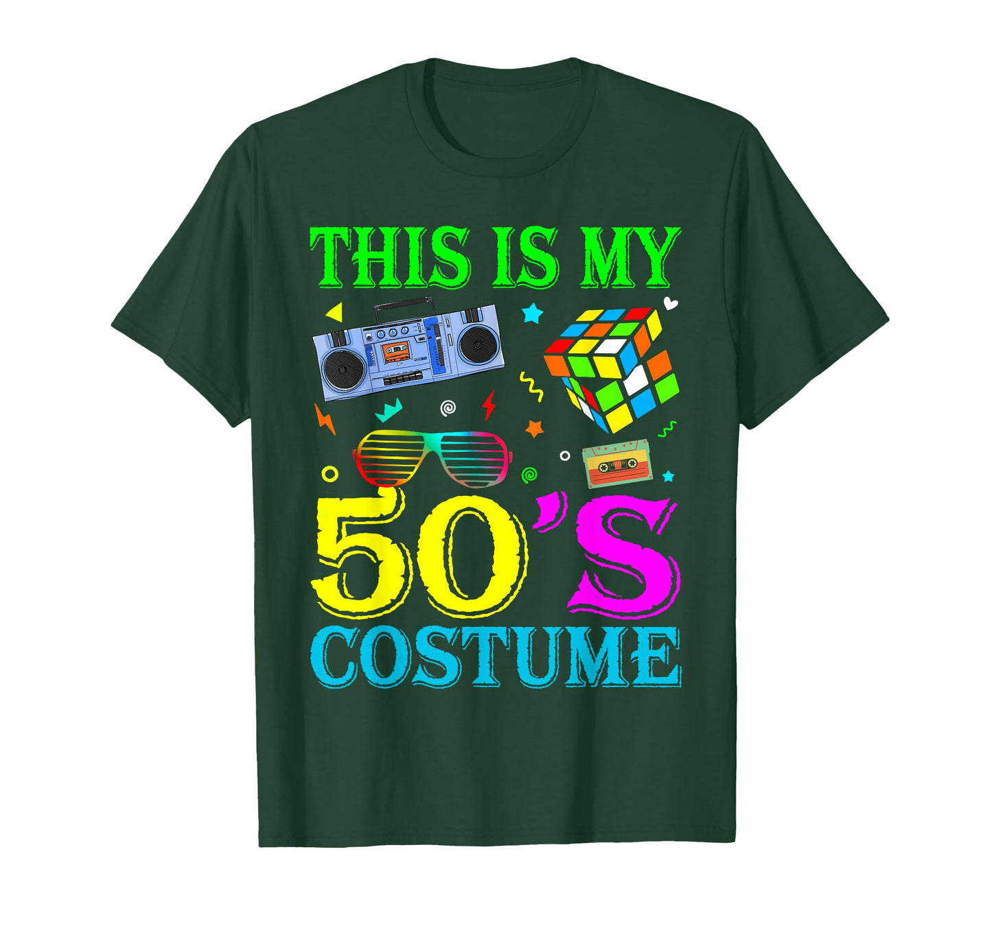 Vintage Matching Halloween 1950s This Is My 50's Costume T-Shirt