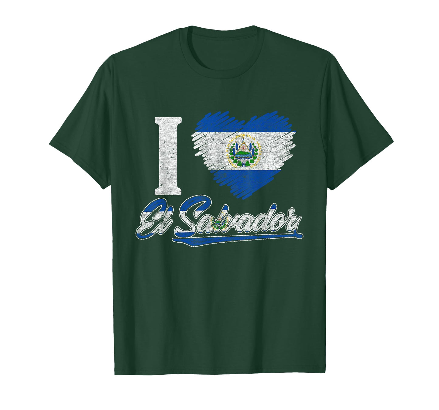 I Love El Salvador Salvadoran Flag Hispanic Heritage Month T-Shirt