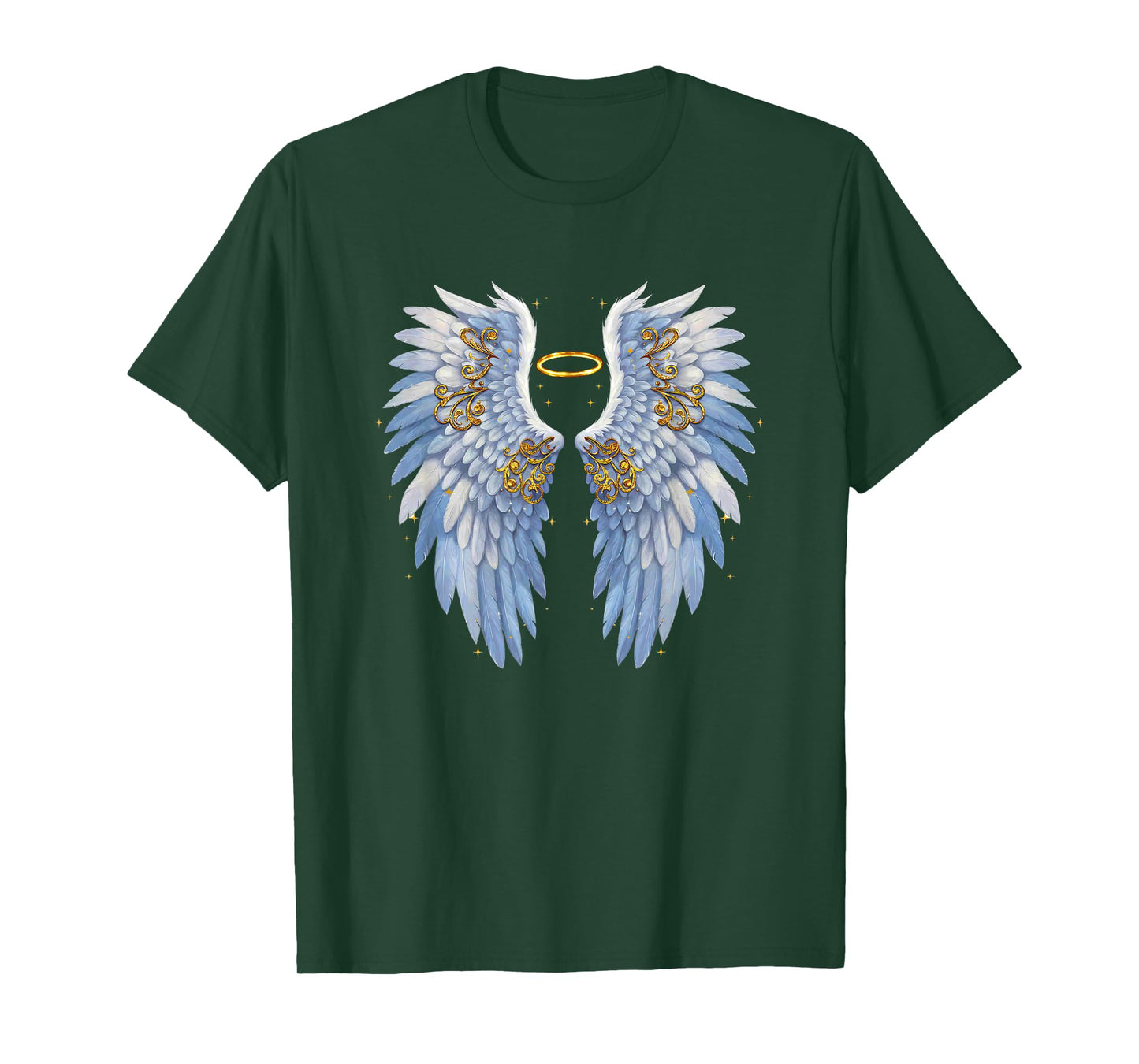 Elegant Angel Wings With Heavenly Halo T-Shirt