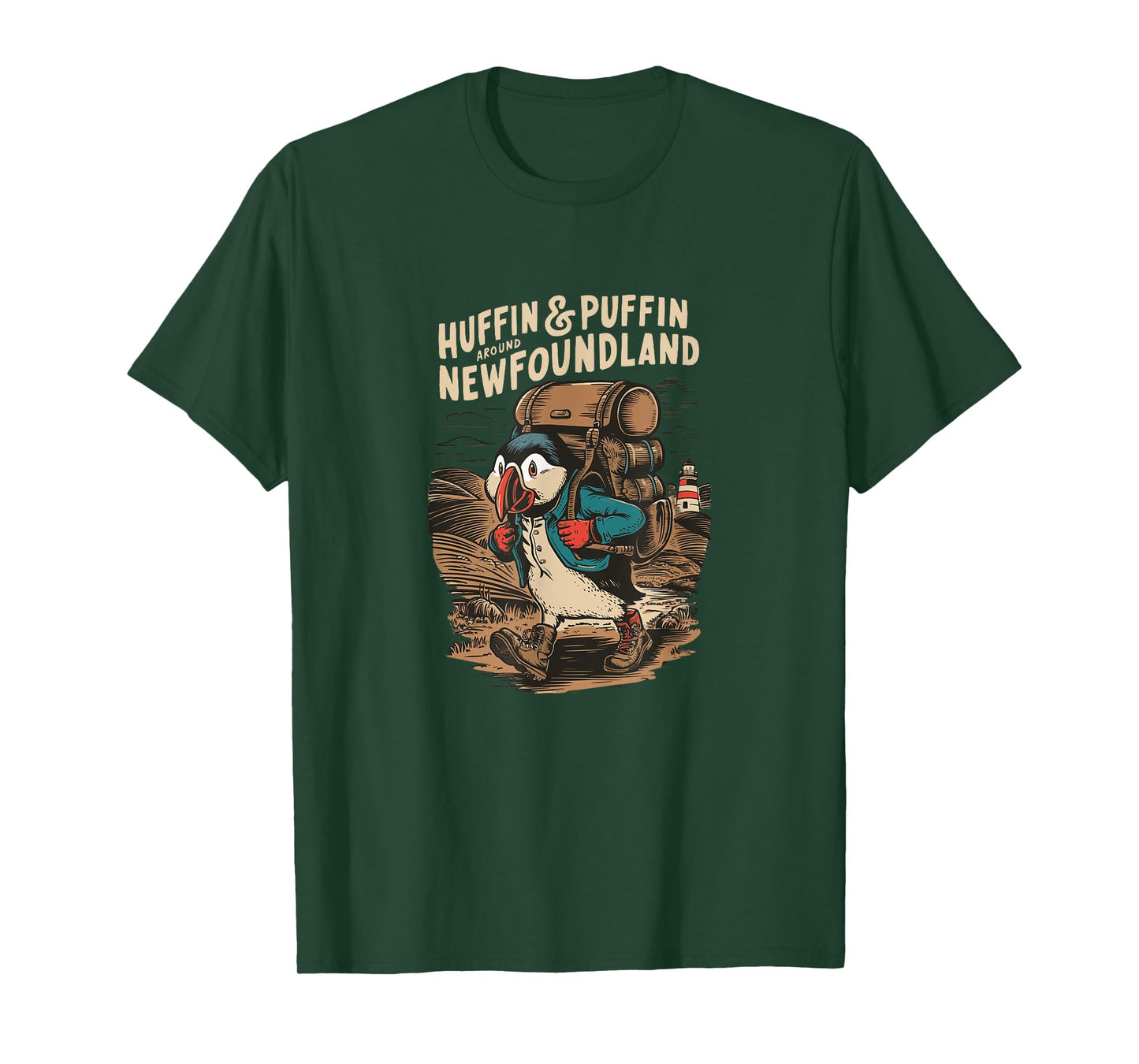 Huffin & Puffin Newfoundland - Atlantic Canada Souvenir T-Shirt