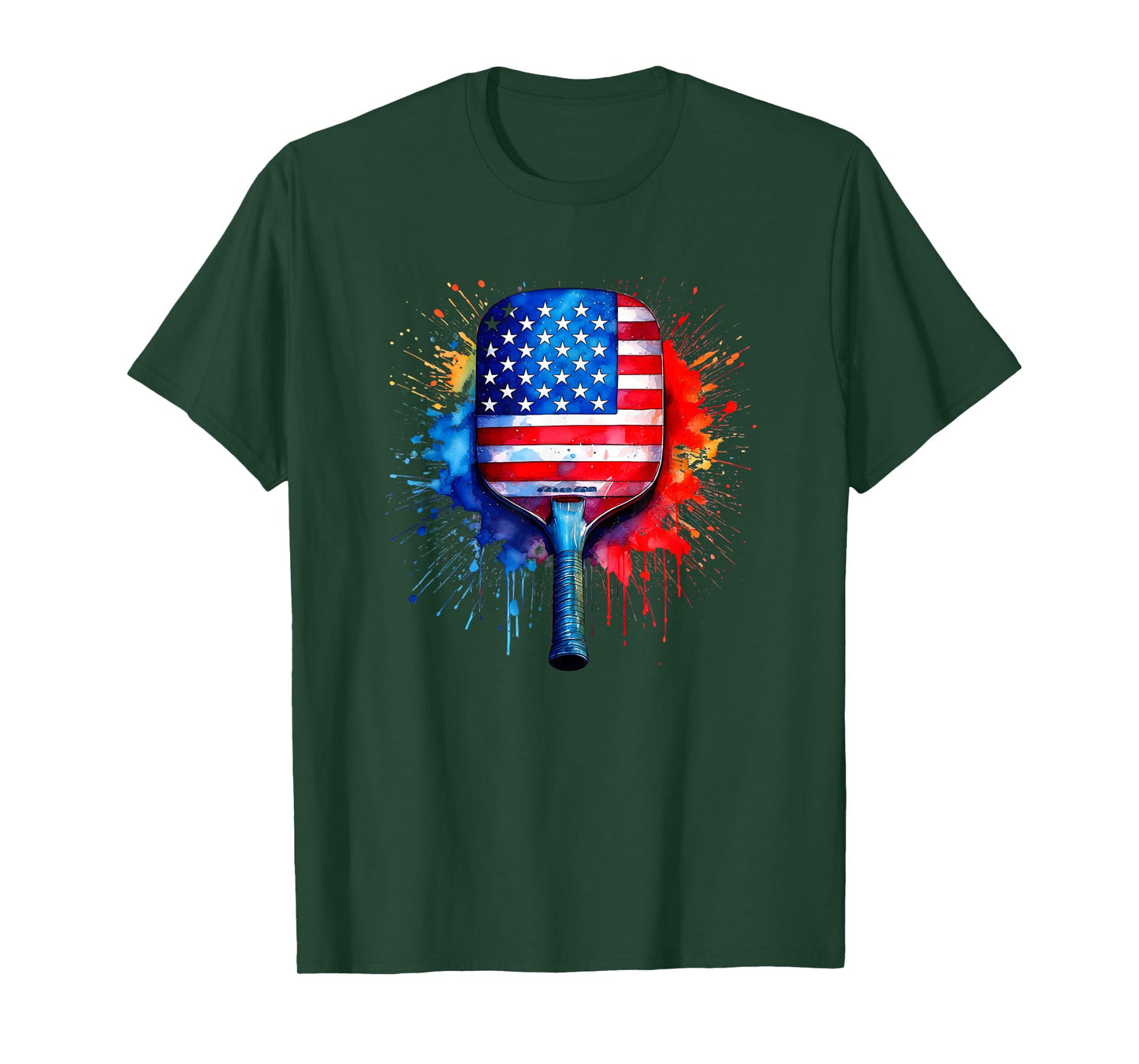US Flag Pickleball Player Paddleball Lover T-Shirt