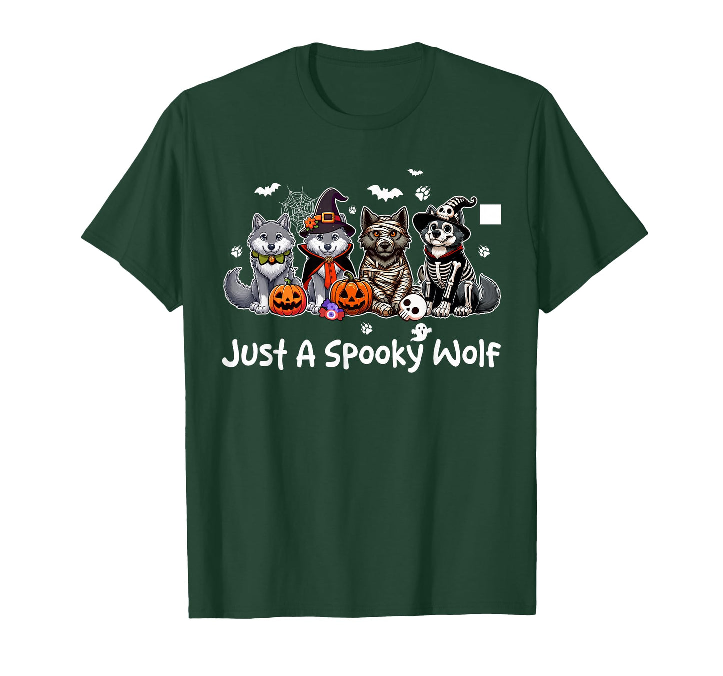 Just A Spooky Halloween Wolf Group Wolve As Witch Mummy T-Shirt