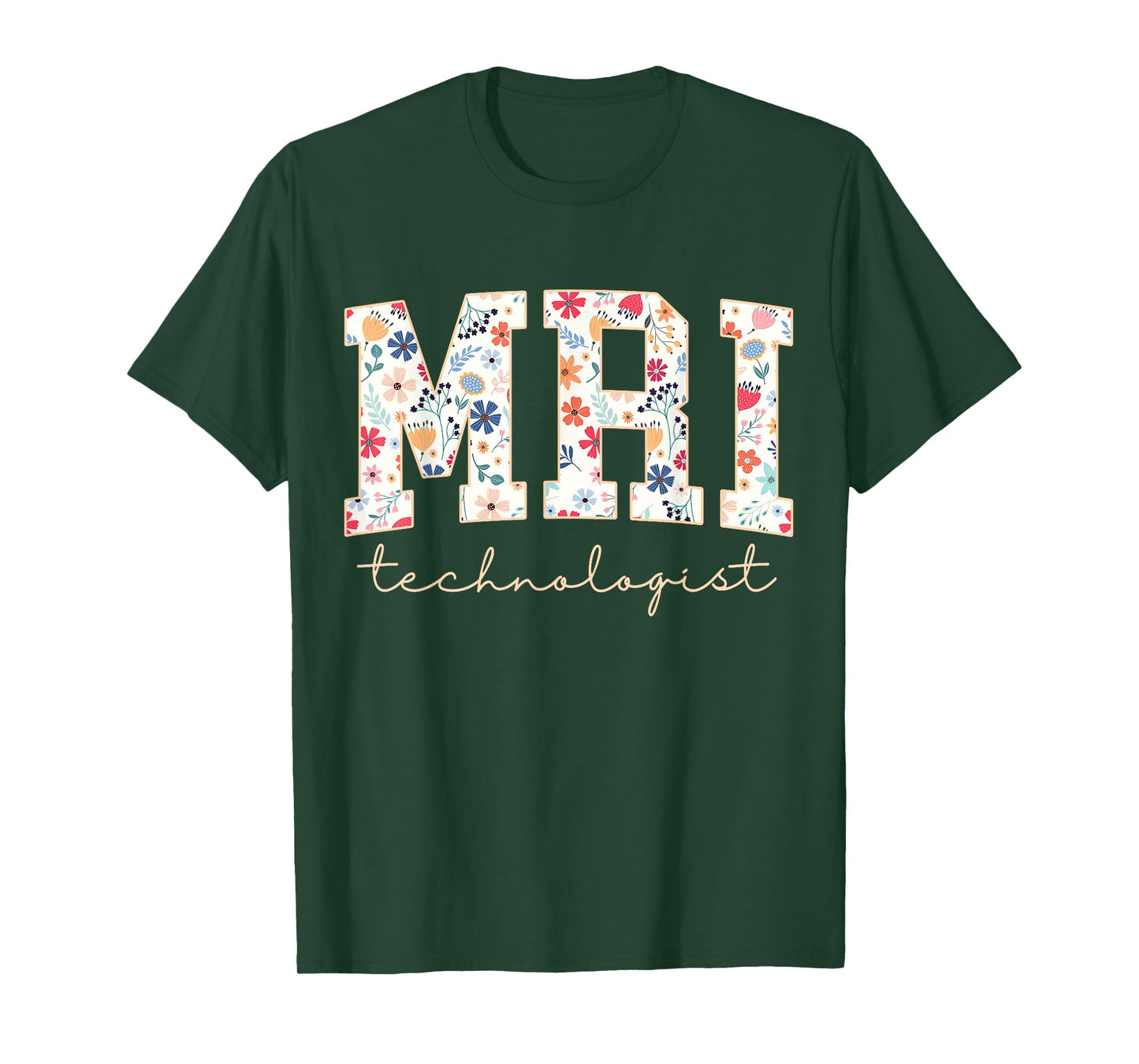 Wildflower MRI Radiology MRI Technologist MRI Tech T-Shirt