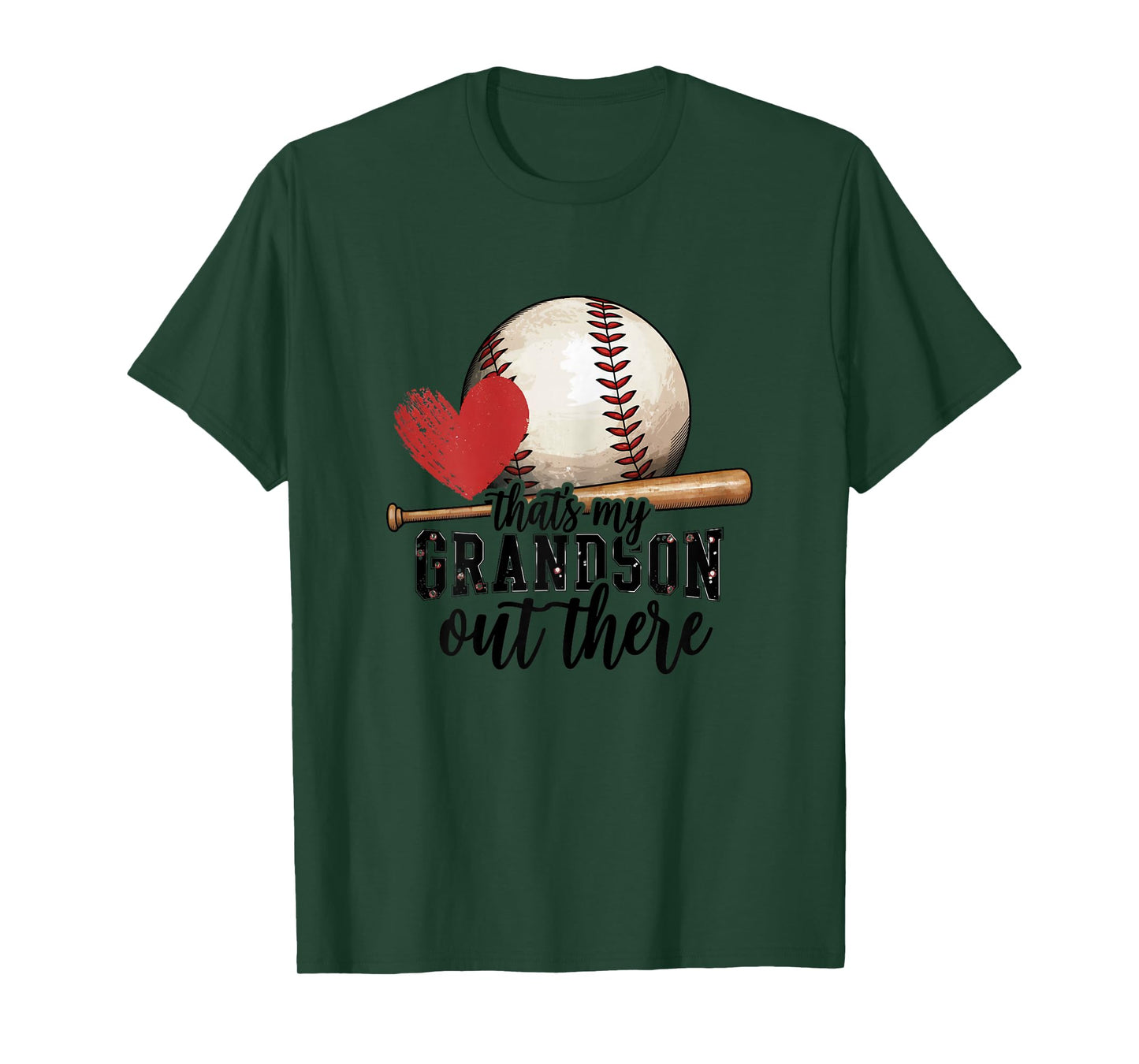 That'S My Grandson Out There Baseball Grandma Mothers Day T-Shirt