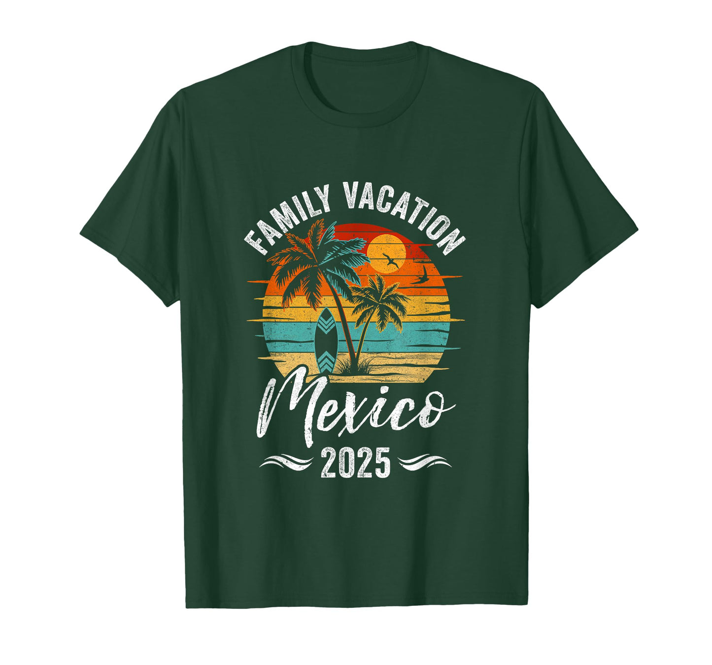 Family Vacation 2025 Vintage Mexico Summer Matching Trip T-Shirt