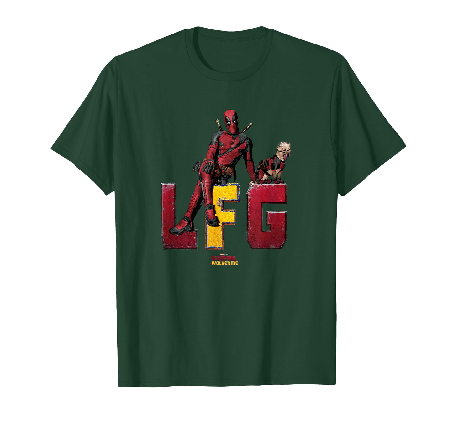 Marvel Deadpool & Wolverine LFG Deadpool & Dogpool Logo T-Shirt