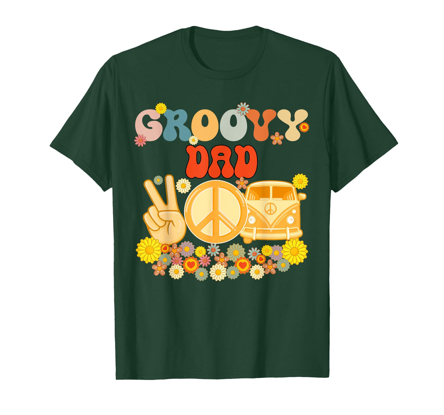 Groovy Dad Retro Matching Family Baby Shower Father's Day T-Shirt