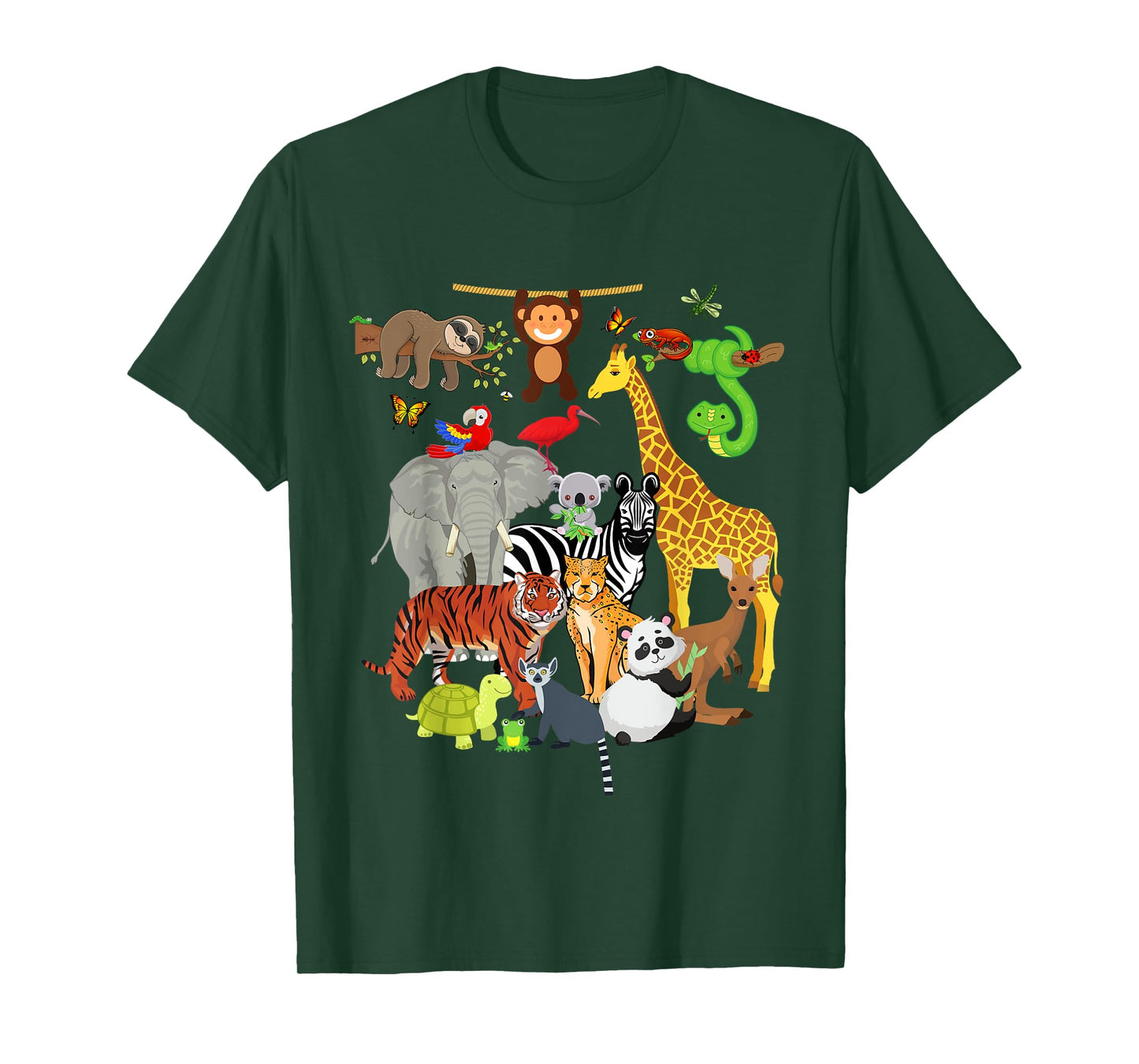 Zoo Animals Wildlife Birthday Party Zoo Day 26 Animals T-Shirt