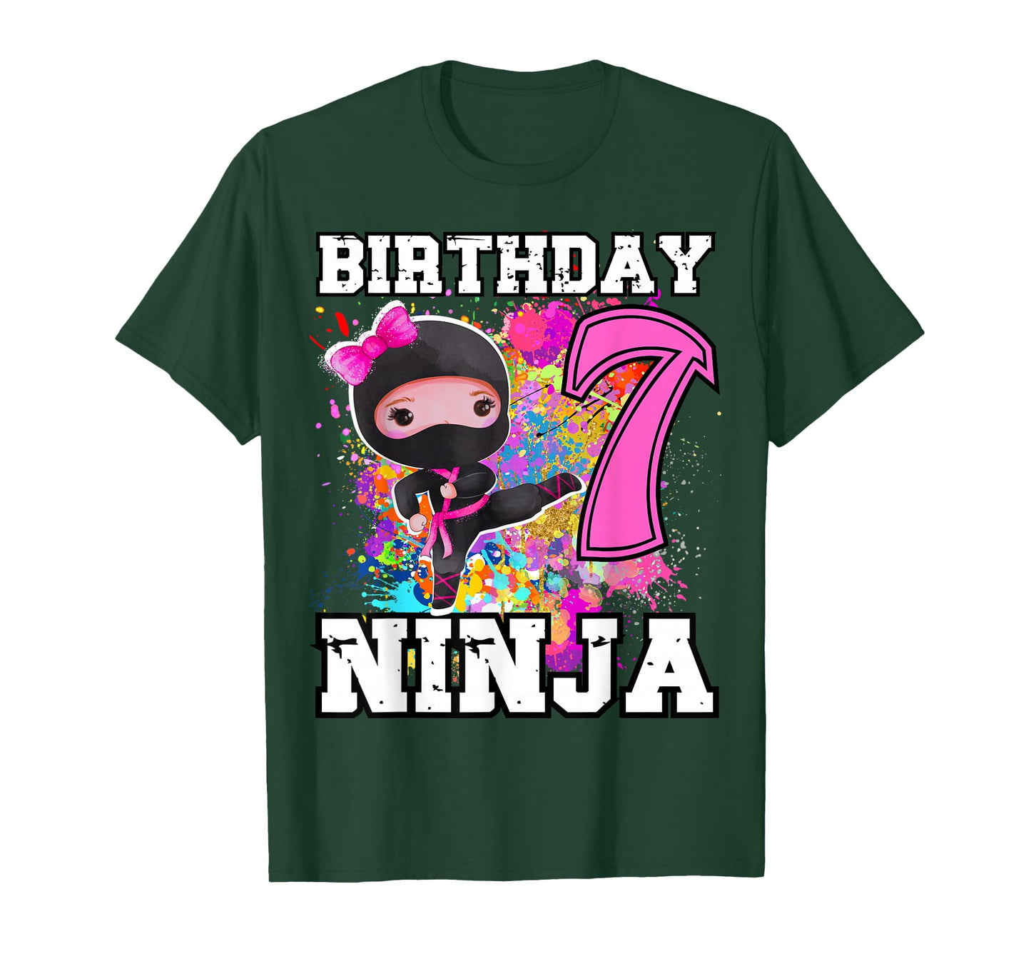 Birthday Ninja 7 year old Funny Ninja Party Birthday T-Shirt