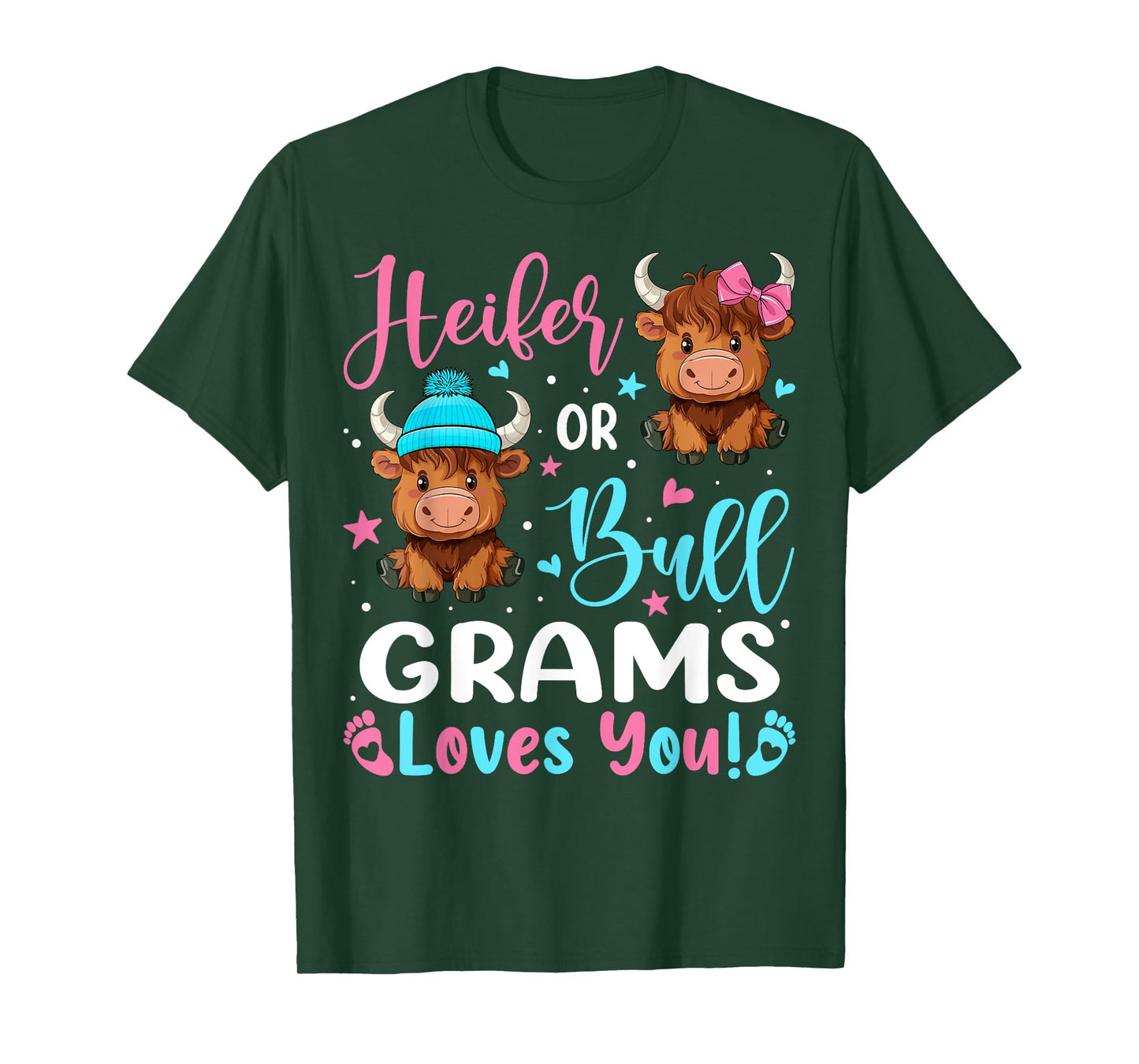 Bull or Heifer Grams Loves You Highland Cow Lover T-Shirt