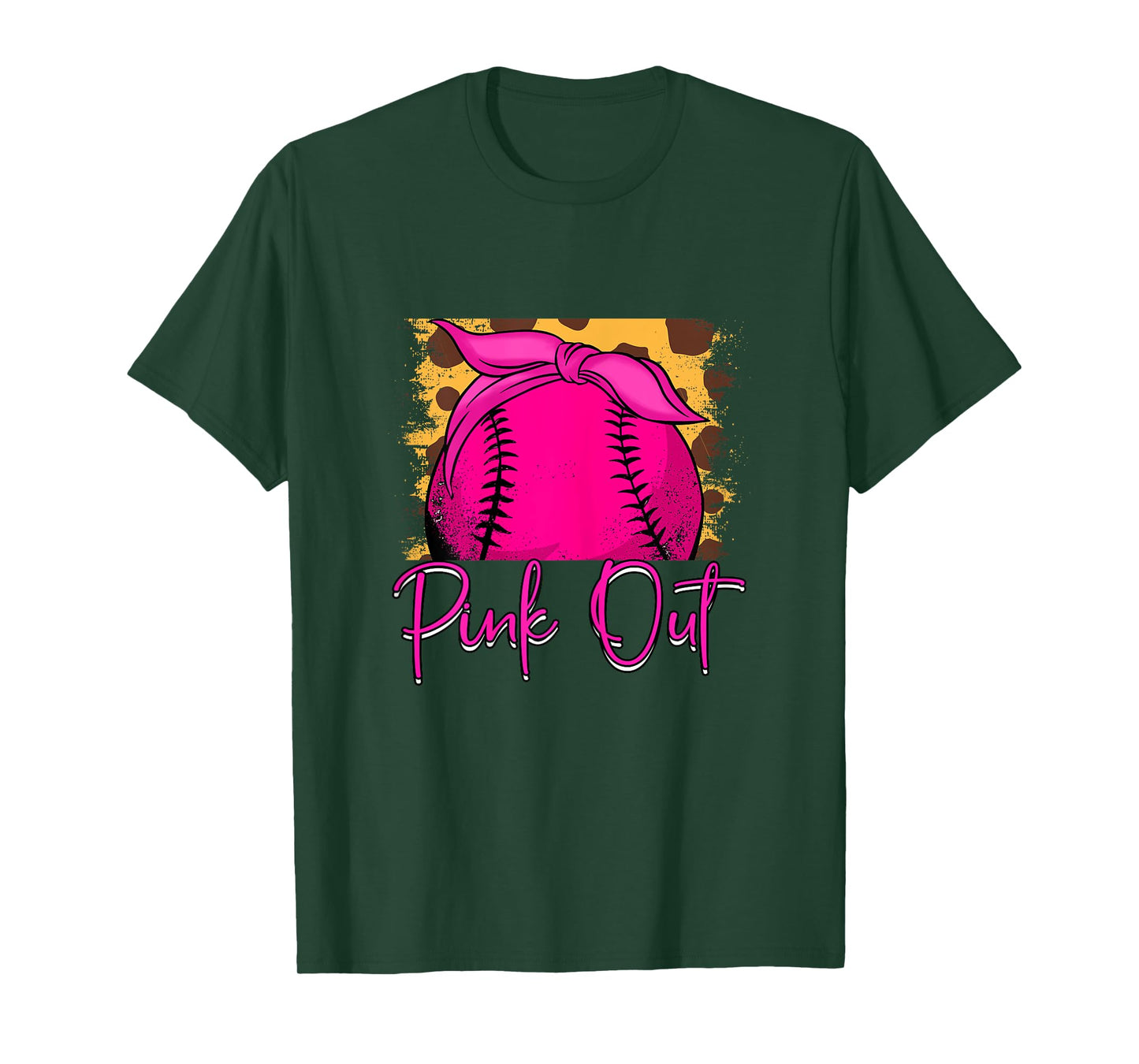 Pink Out Softball Breast Cancer Awareness T-Shirt