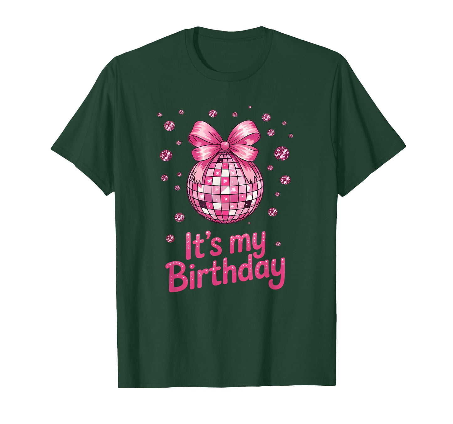 Its My Birthday Girls Women Groovy Birthday Party Disco Ball T-Shirt