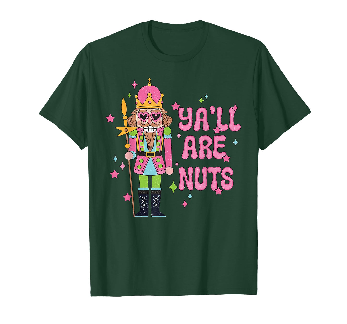 Cute Y'all Are Nuts Christmas Nutcracker Family Xmas Pajamas T-Shirt
