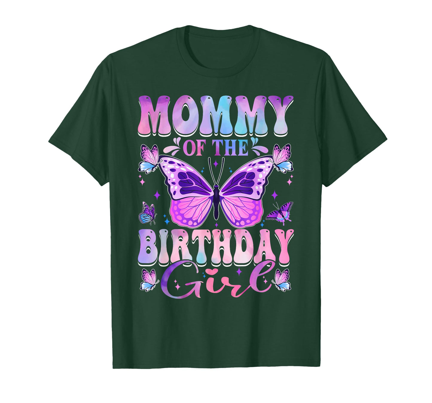 Mommy Of The Birthday Girl Butterfly Party Matching Family T-Shirt