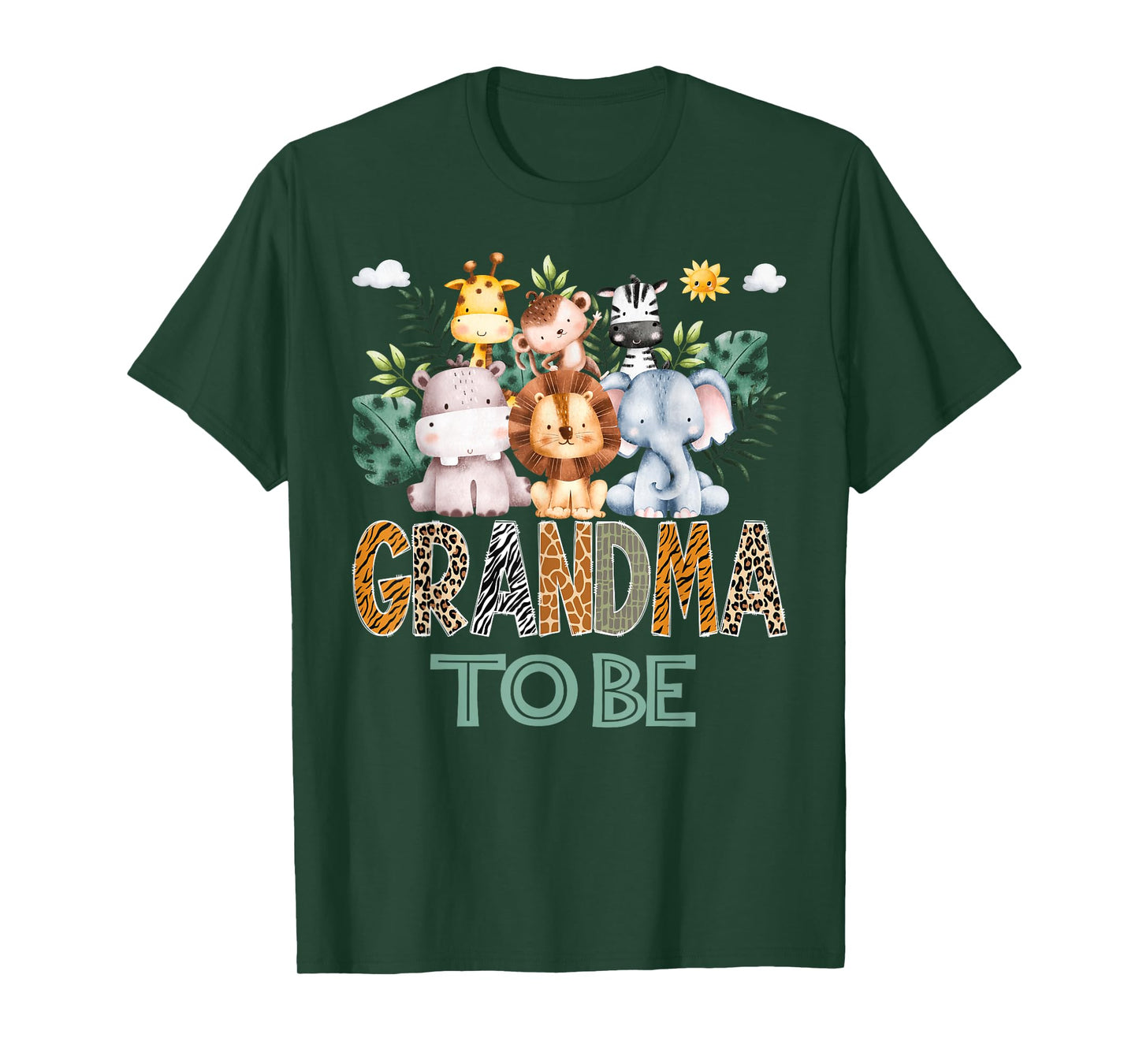 Soon To Be Grandma Jungle Animal Safari Gender Reveal T-Shirt