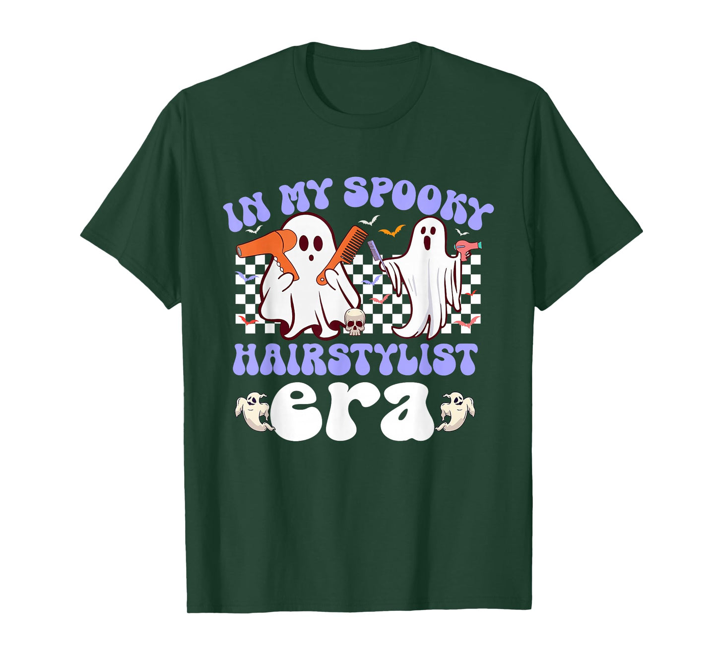 Hippie Groovy in My Spooky Hairstylist Era Ghost Halloween T-Shirt