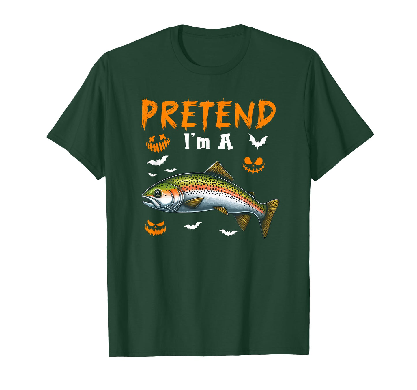 Pretend I'm A Trout Fish Halloween Costume Fishing Lover T-Shirt