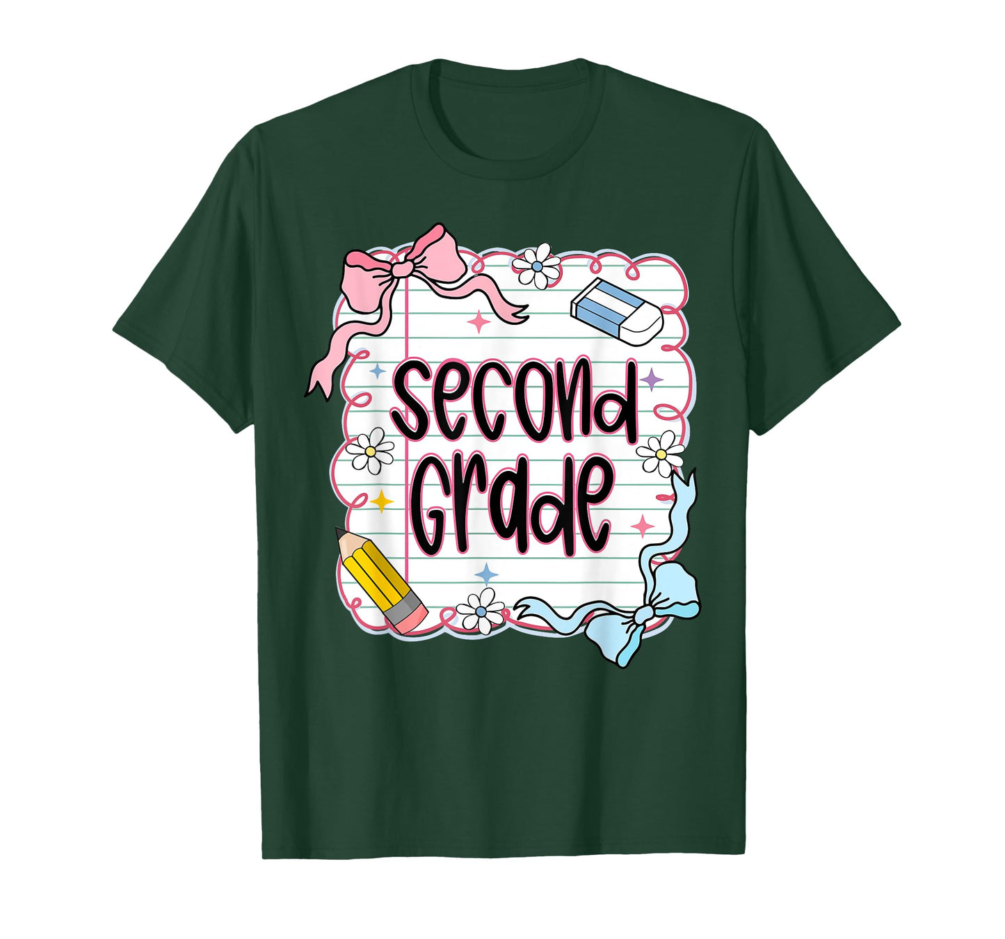 Second Grade Coquette Bow First Day Of School Back To School T-Shirt