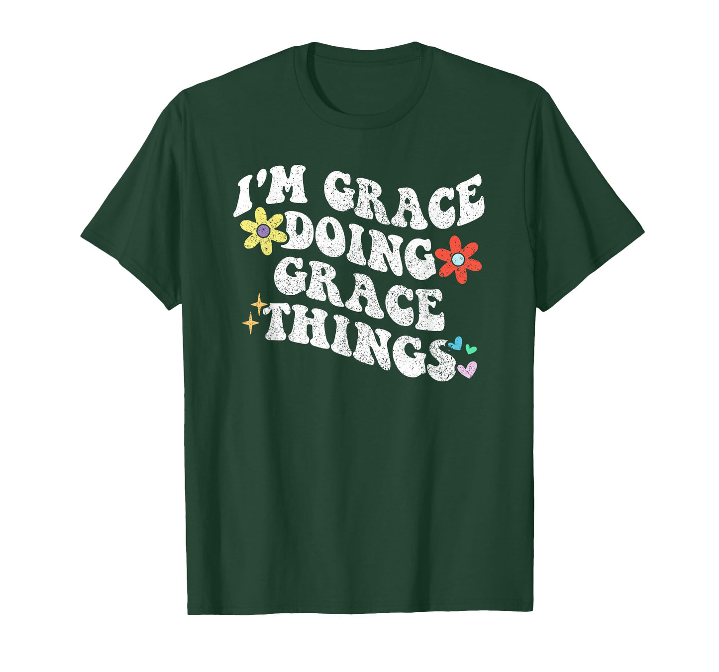 Retro Groovy Im GRACE Doing GRACE Things Funny Mother's Day T-Shirt