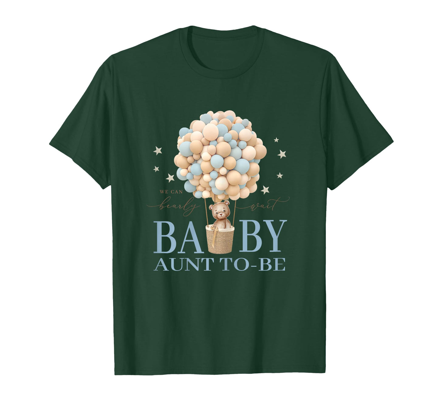 Aunt We Can Bearly Wait Baby Shower Bear Family Matching T-Shirt