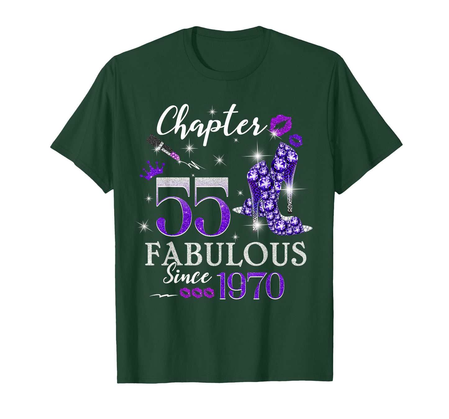 Chapter 55 Fabulous Since 1970 55th Birthday Queen Diamond T-Shirt