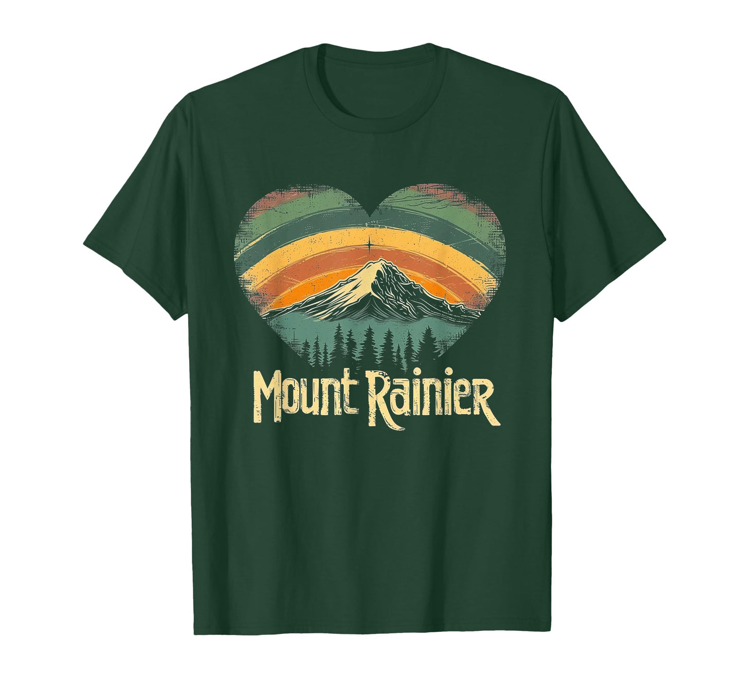 Mt. Mount Rainier - National Park Heart Vintage Love Women T-Shirt