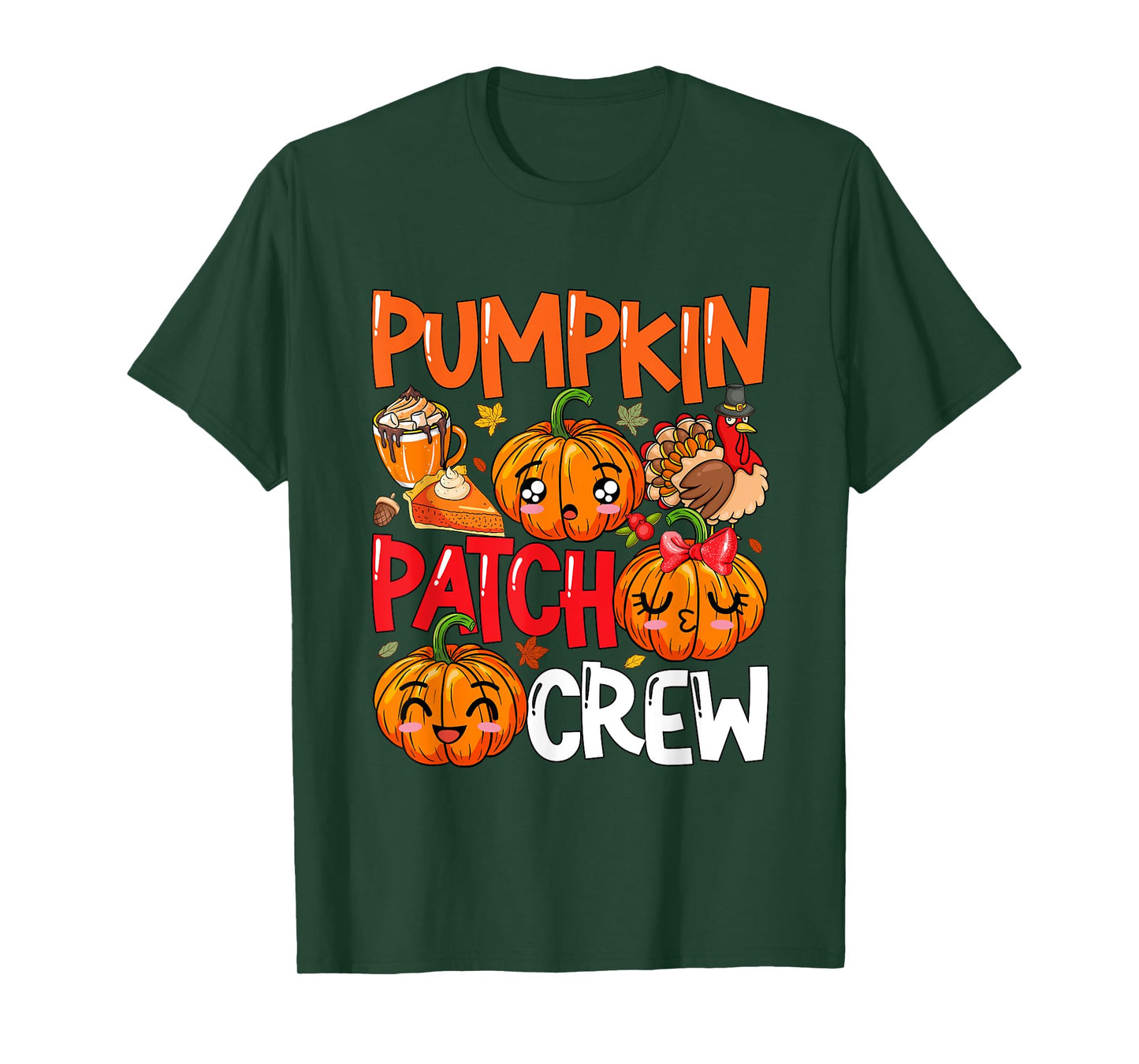 Pumpkin Cute Patch Crew Thanksgiving Fall Turkey Pumpkins T-Shirt