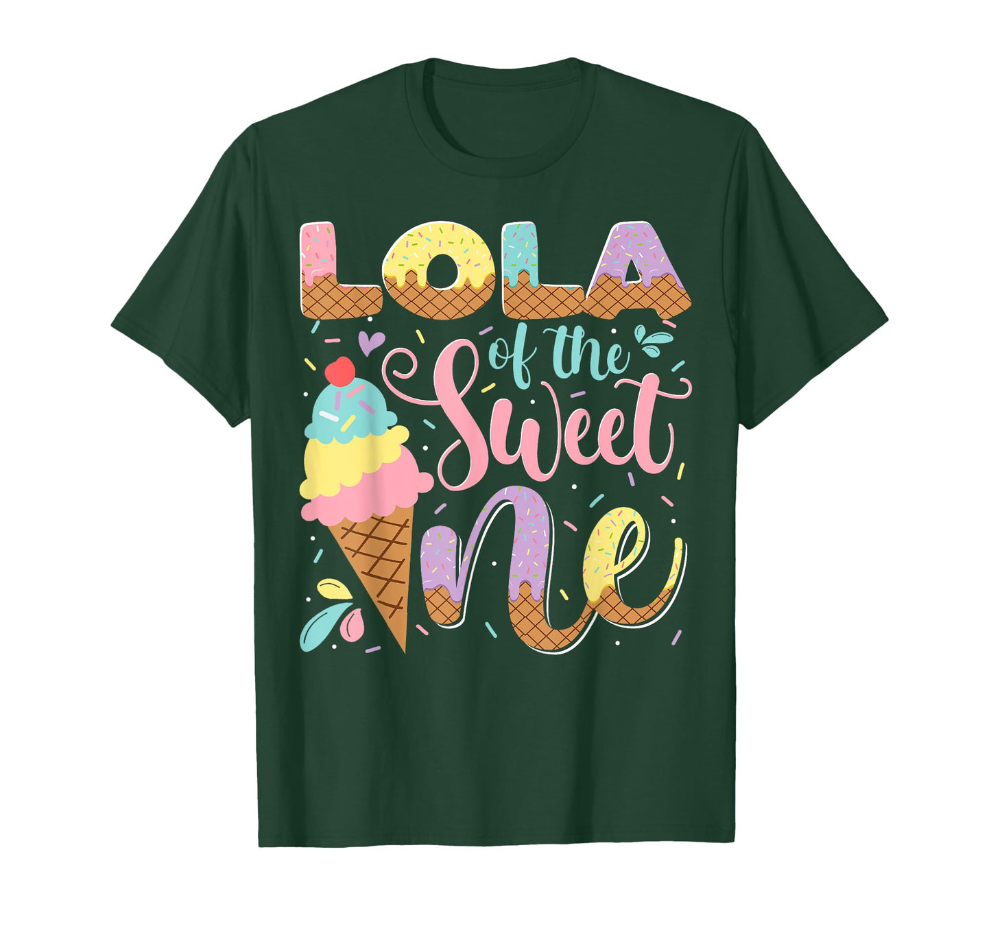 Lola Of The Sweet One Ice Cream 1St Birthday Party T-Shirt