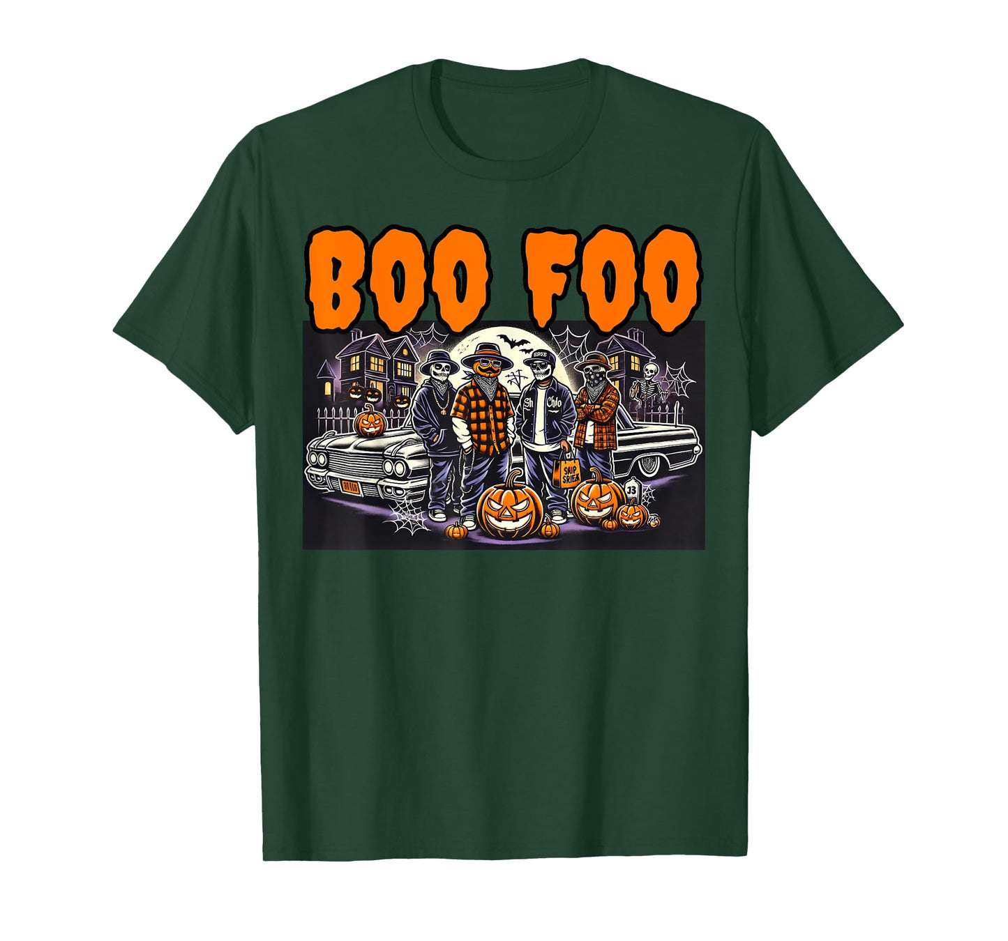 Urban Cultura Chicano Latino Cholo Mexican Halloween Homies T-Shirt