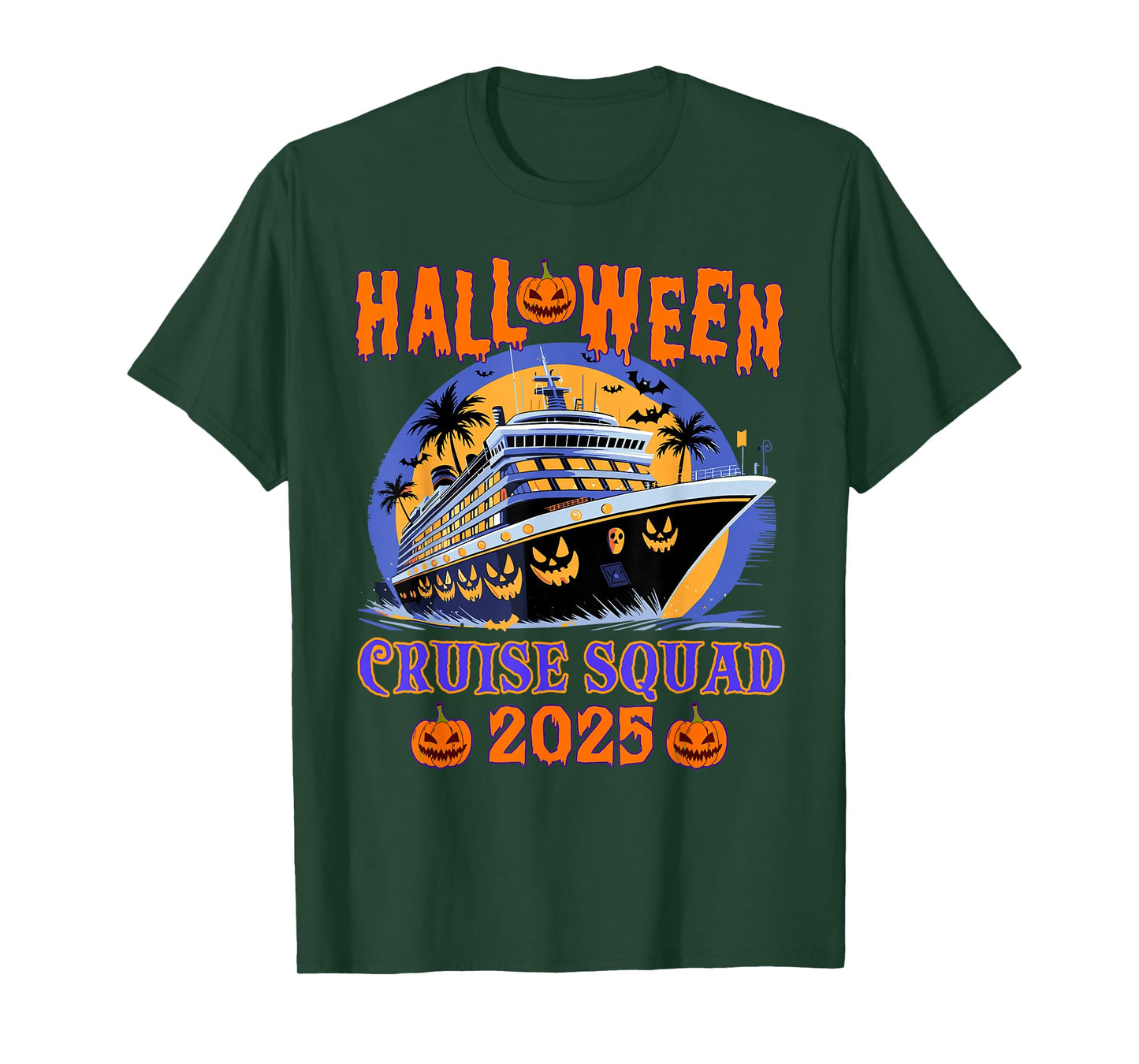 Halloween Cruise Squad 2025 Spooky Pumpkin Cruise Vacation T-Shirt