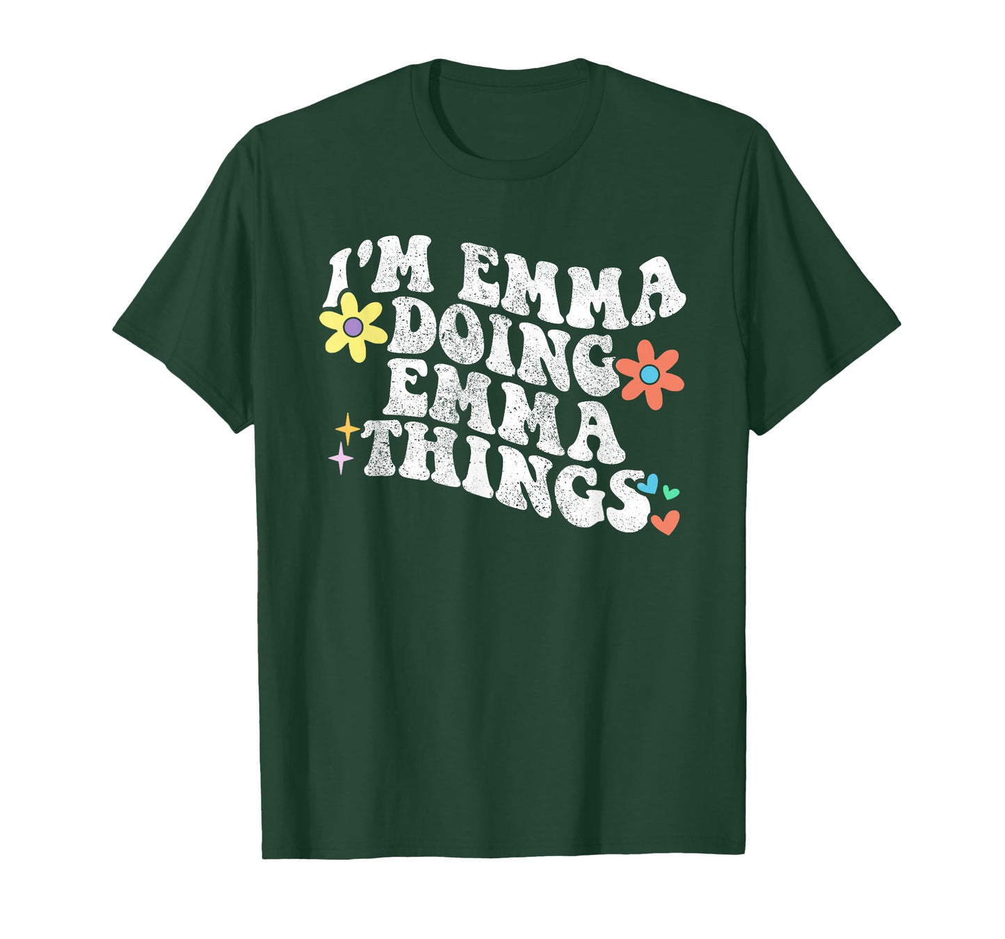 Retro Groovy Im EMMA Doing EMMA Things Funny Mother's Day T-Shirt