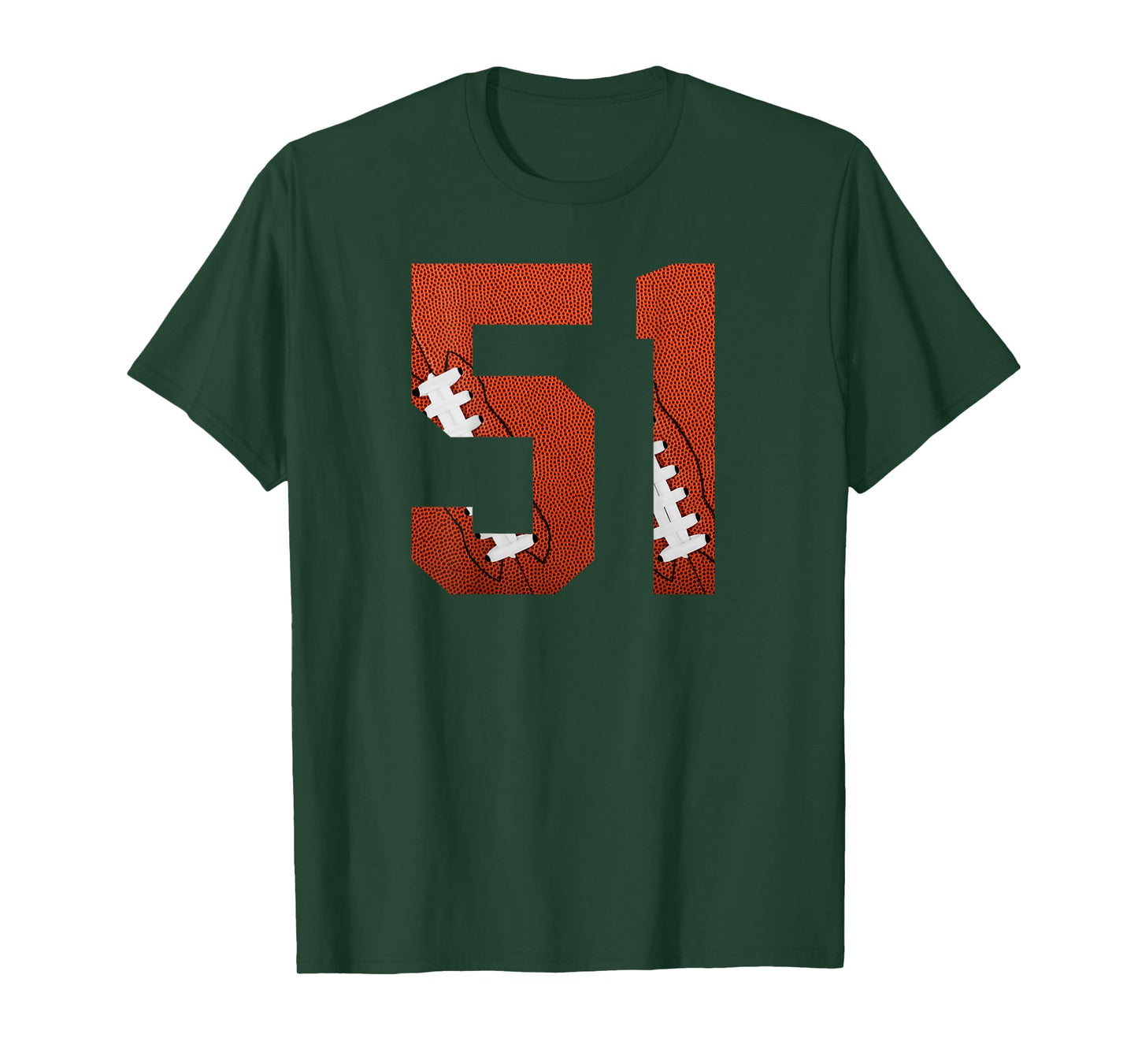 Number 51 BACKSIDE - American Football Jersey Numbered T-Shirt