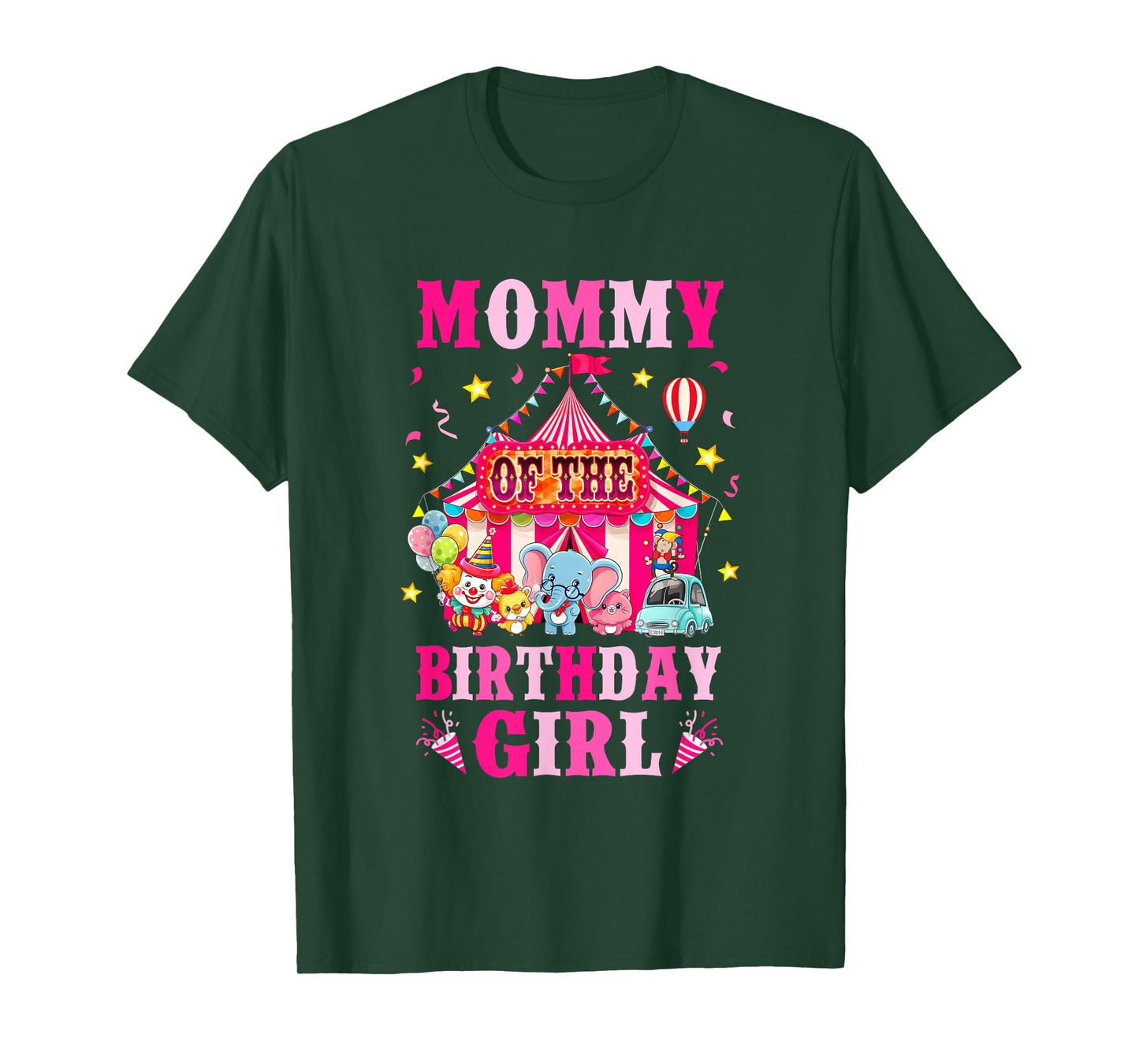 Mommy Of The Birthday Girl Circus Carnival Family Party T-Shirt