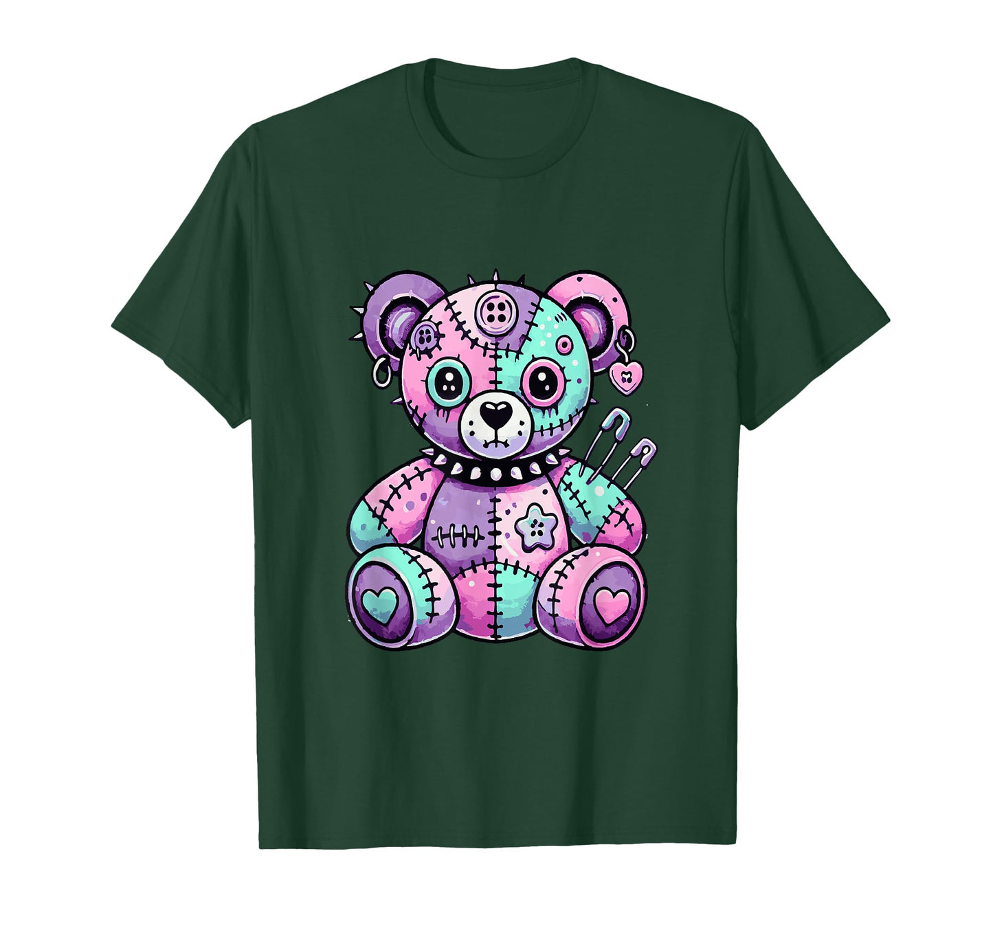 Cute Pastel Goth Aesthetic Kawaii Creepy Teddy Bear T-Shirt