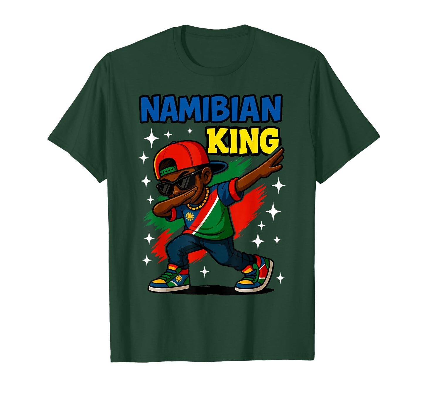 Namibian Dab Boy Flag Colors Urban Pride Design for Kids T-Shirt
