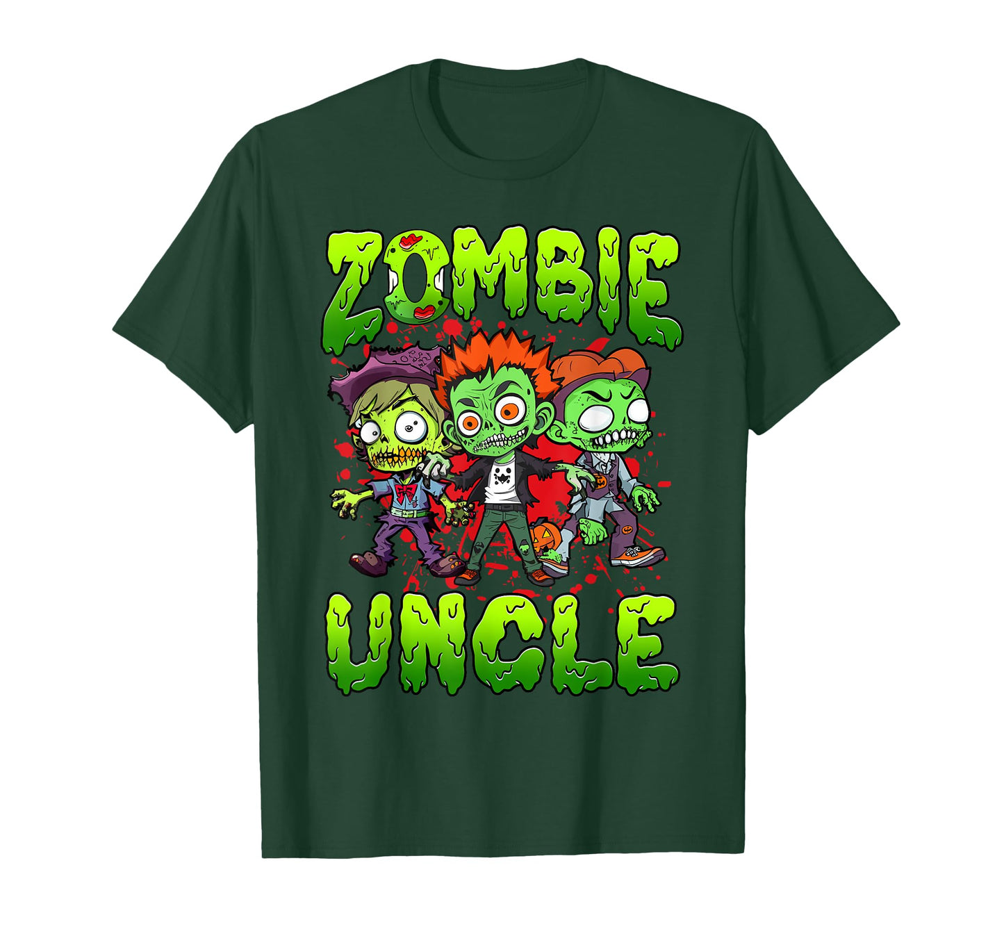Zombie Uncle Halloween Costume Family Matching T-Shirt