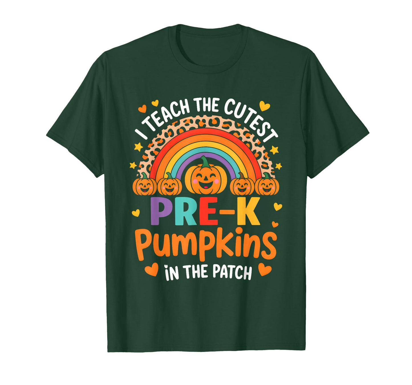 I Teach the Cutest Pre-K Pumpkin Teacher Student Halloween T-Shirt