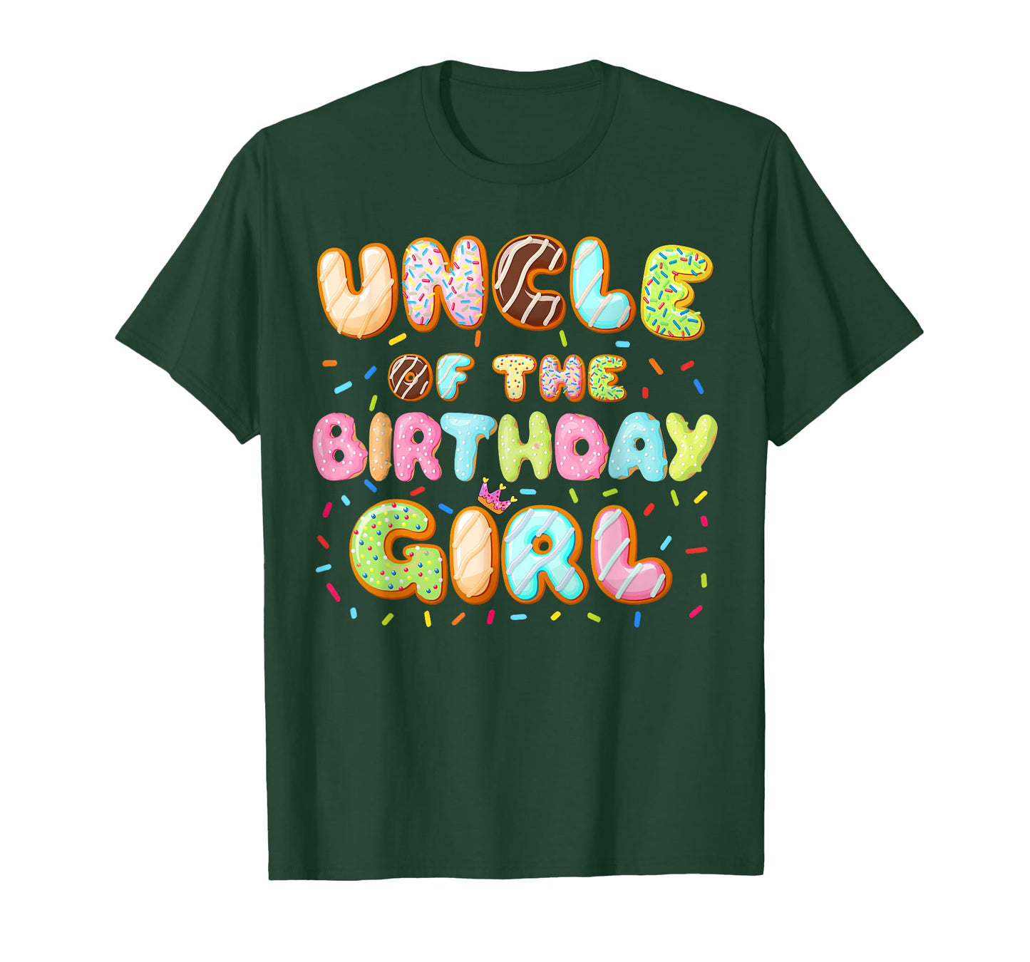 Uncle Of The Birthday Girl Sweet Donut Birthday Family T-Shirt