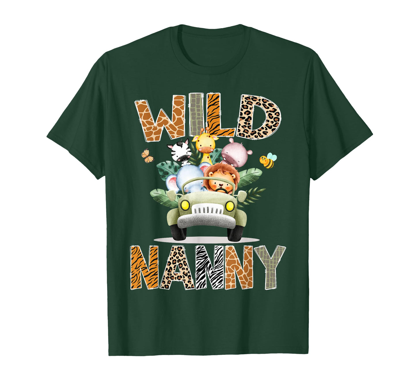 Wild Nanny 1St Birthday Safari Jungle Animal Truck T-Shirt