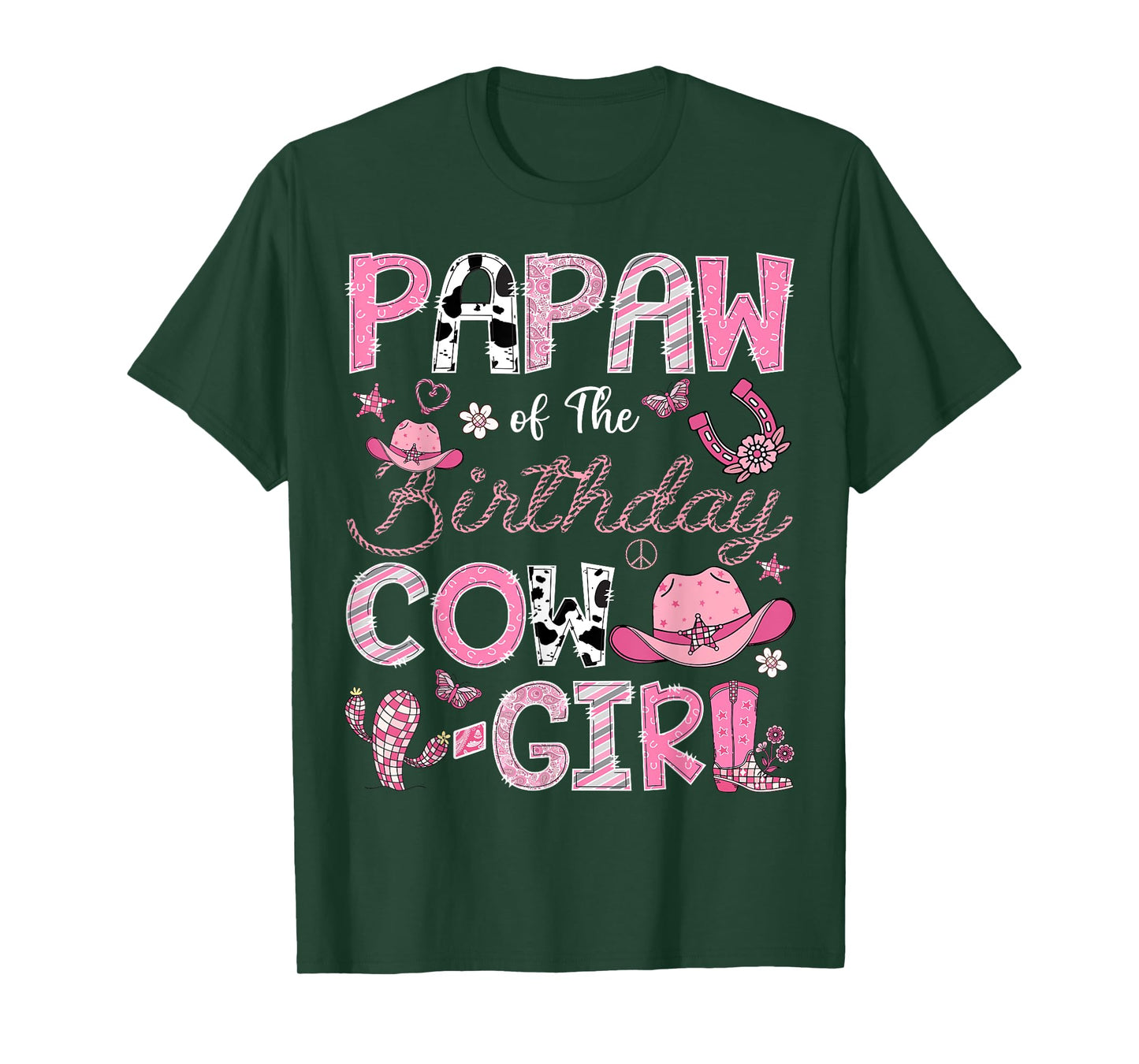 Papaw Of The Birthday Cow-Girl Rodeo CowGirl Birthday T-Shirt