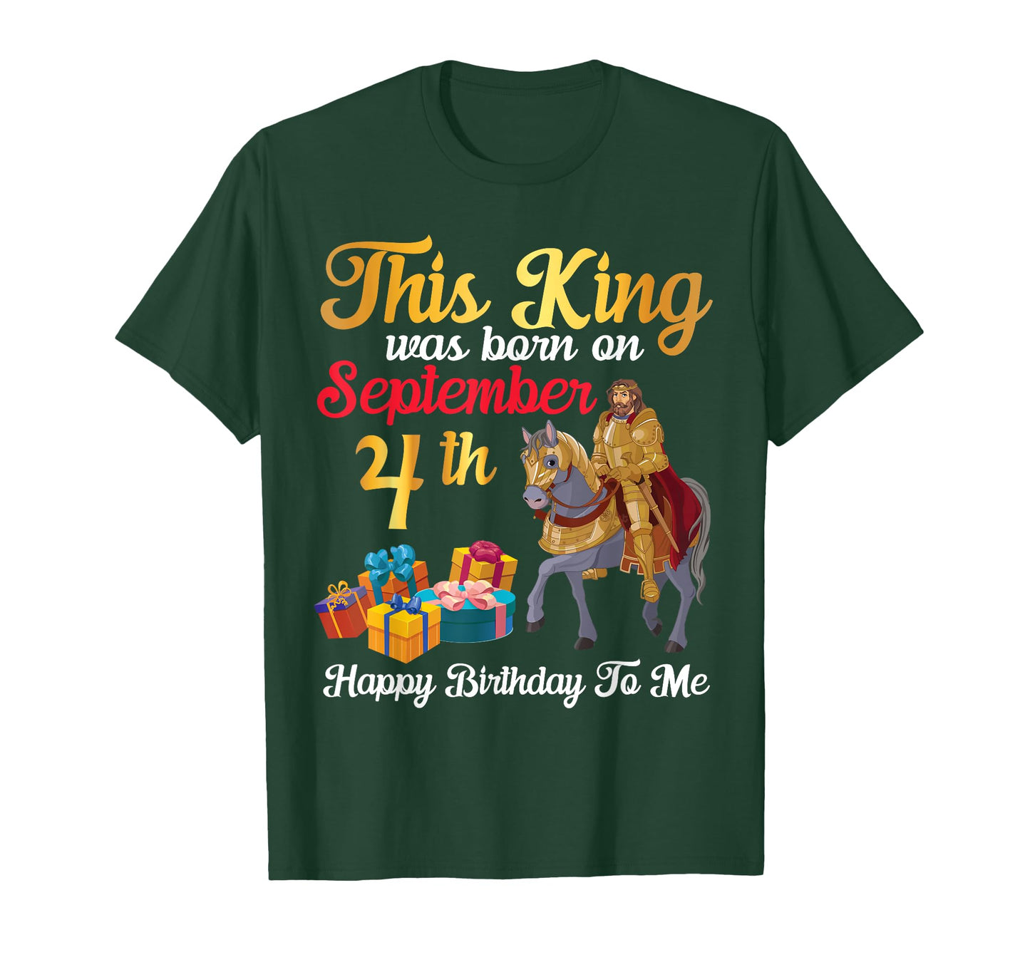 This King Was Born On September 4th Happy Birthday To Me Dad T-Shirt