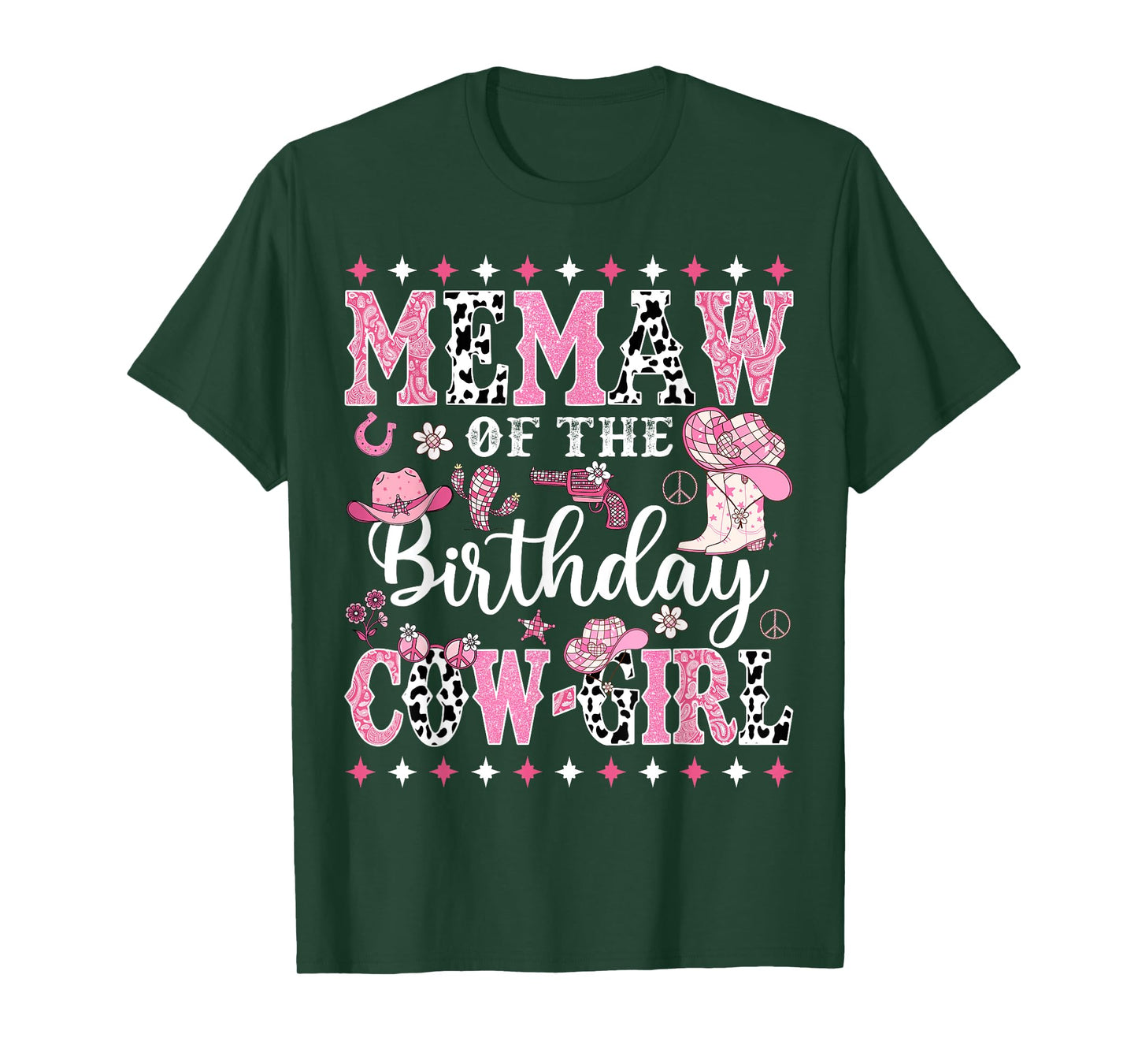 Memaw Of The Birthday CowGirl Rodeo CowGirl Birthday T-Shirt