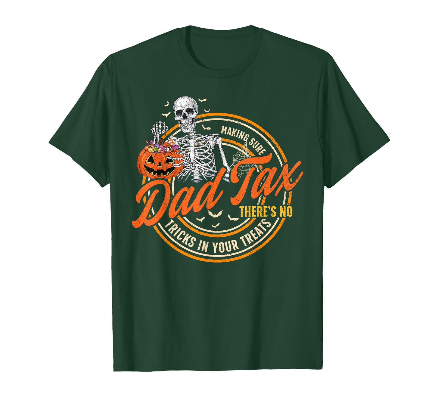 Funny Dad Tax Halloween Shirt Candy Pumpkin Dad Joke Men T-Shirt