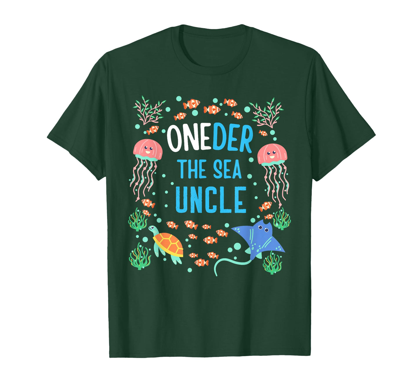 OneDer The Sea Uncle 1st Birthday Matching T-Shirt