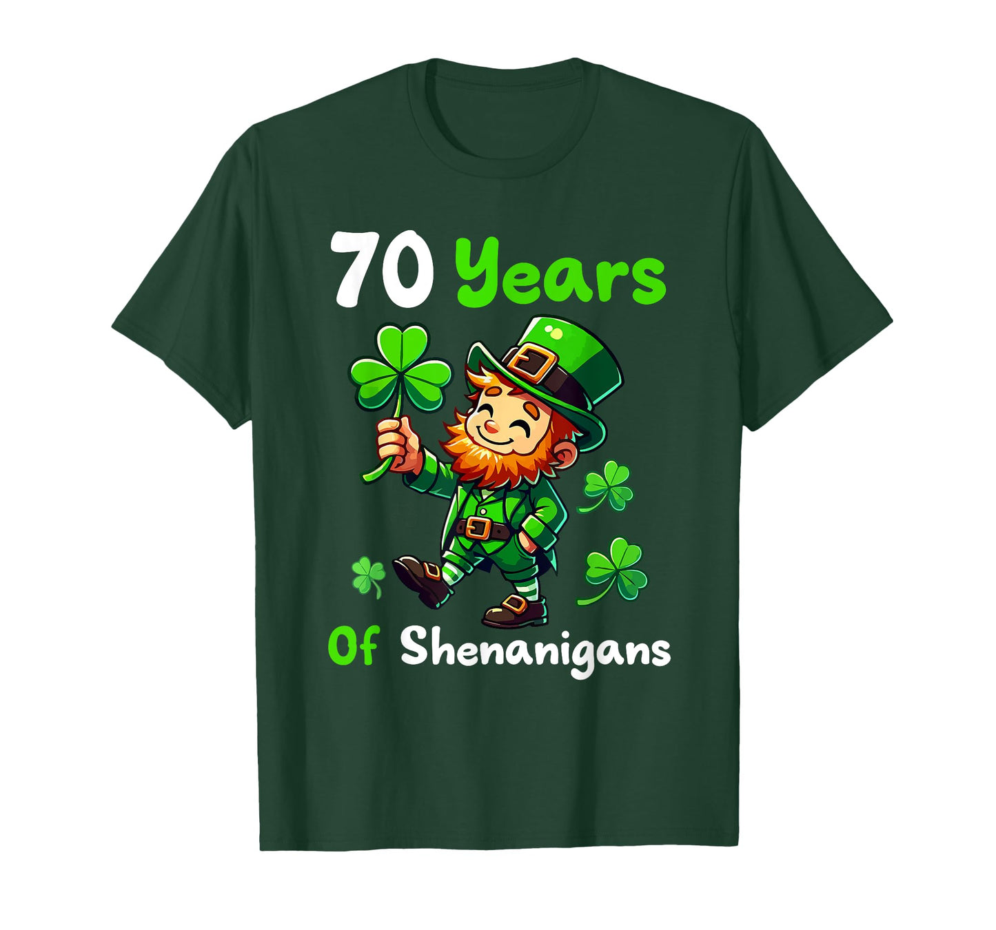 70 Years of Shenanigans 70th Birthday St. Patrick's Day Boy T-Shirt