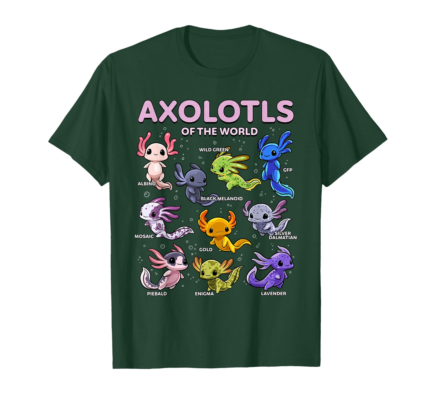Axolotl Kawaii Axolotls of the World Axolotl Animals T-Shirt