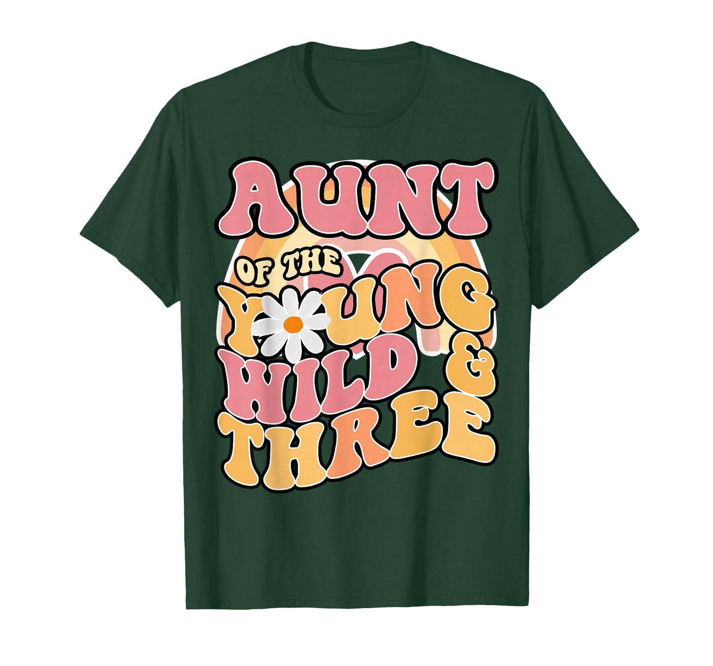 Daisy Birthday Aunt Young Wild & 3 Boho 3rd Matching Tee T-Shirt
