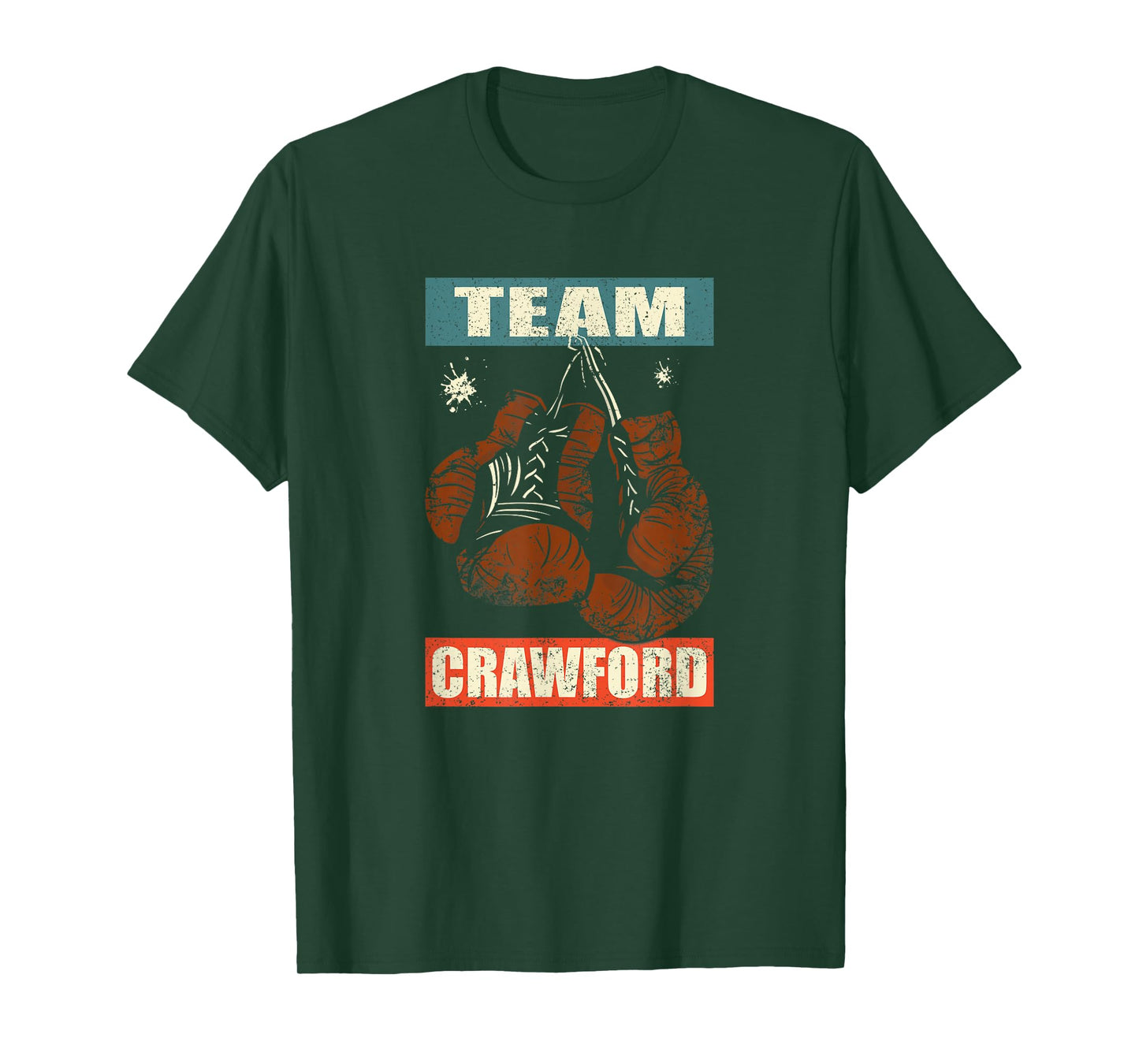 Crawford Last Name Retro Family Name Crawford Boxing T-Shirt