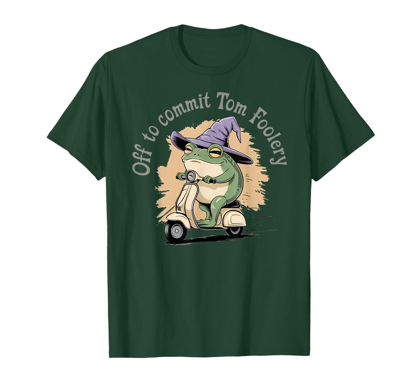 Off To Commit Tomfoolery Funny Retro Frog Meme Humor Trend T-Shirt