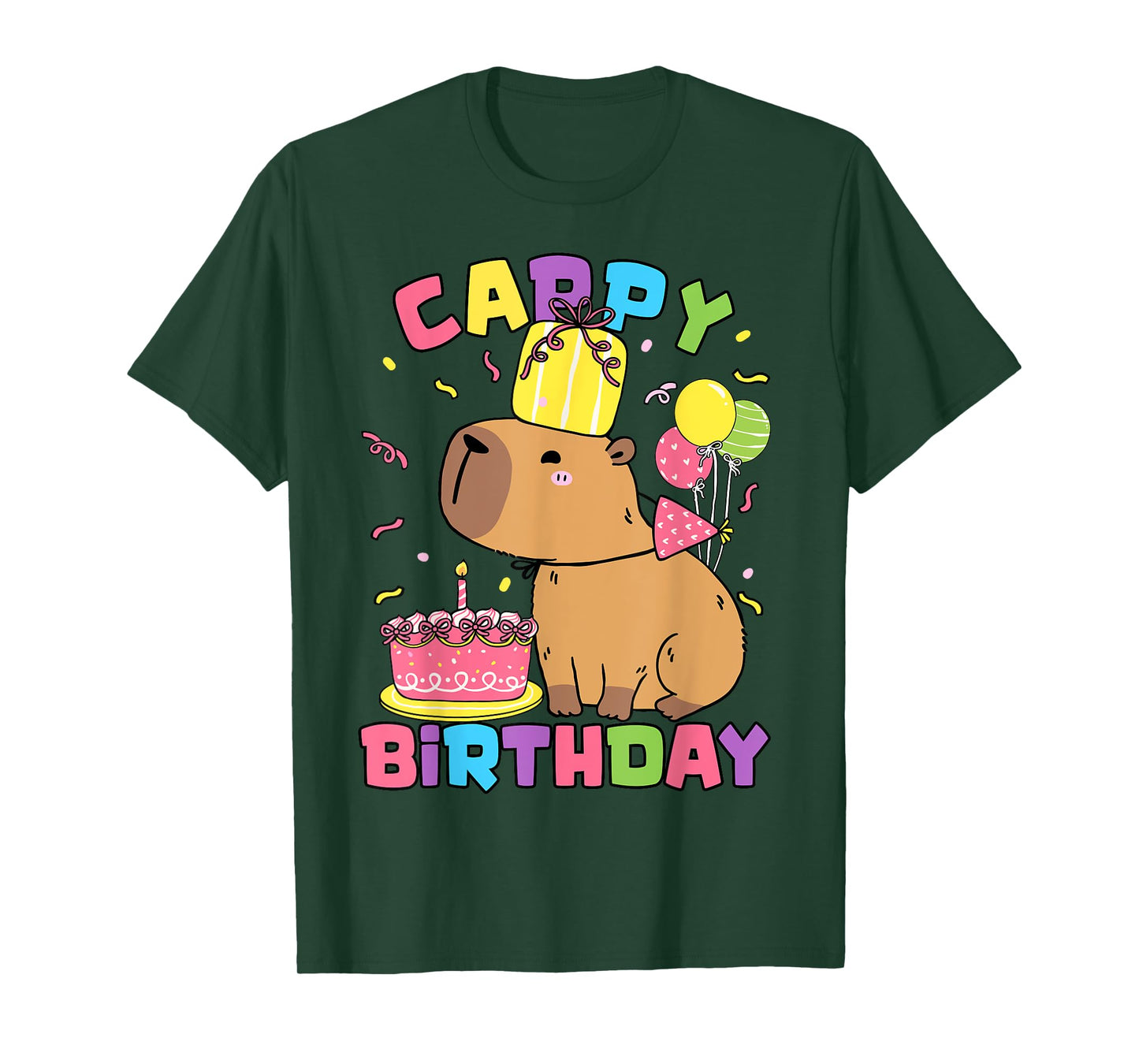 Funny Cappy Birthday Party for Kids Adults Girl Boy T-Shirt